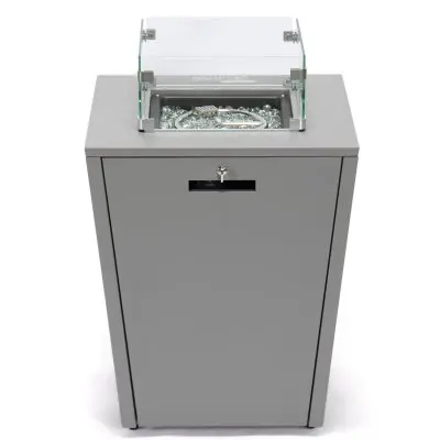 Marlin Modern Aluminum Outdoor Patio Chaise Lounge Chair With Arms Set of 2 with Square Fire Pit Side Table Perfect for Patio, Lawn, and Garden