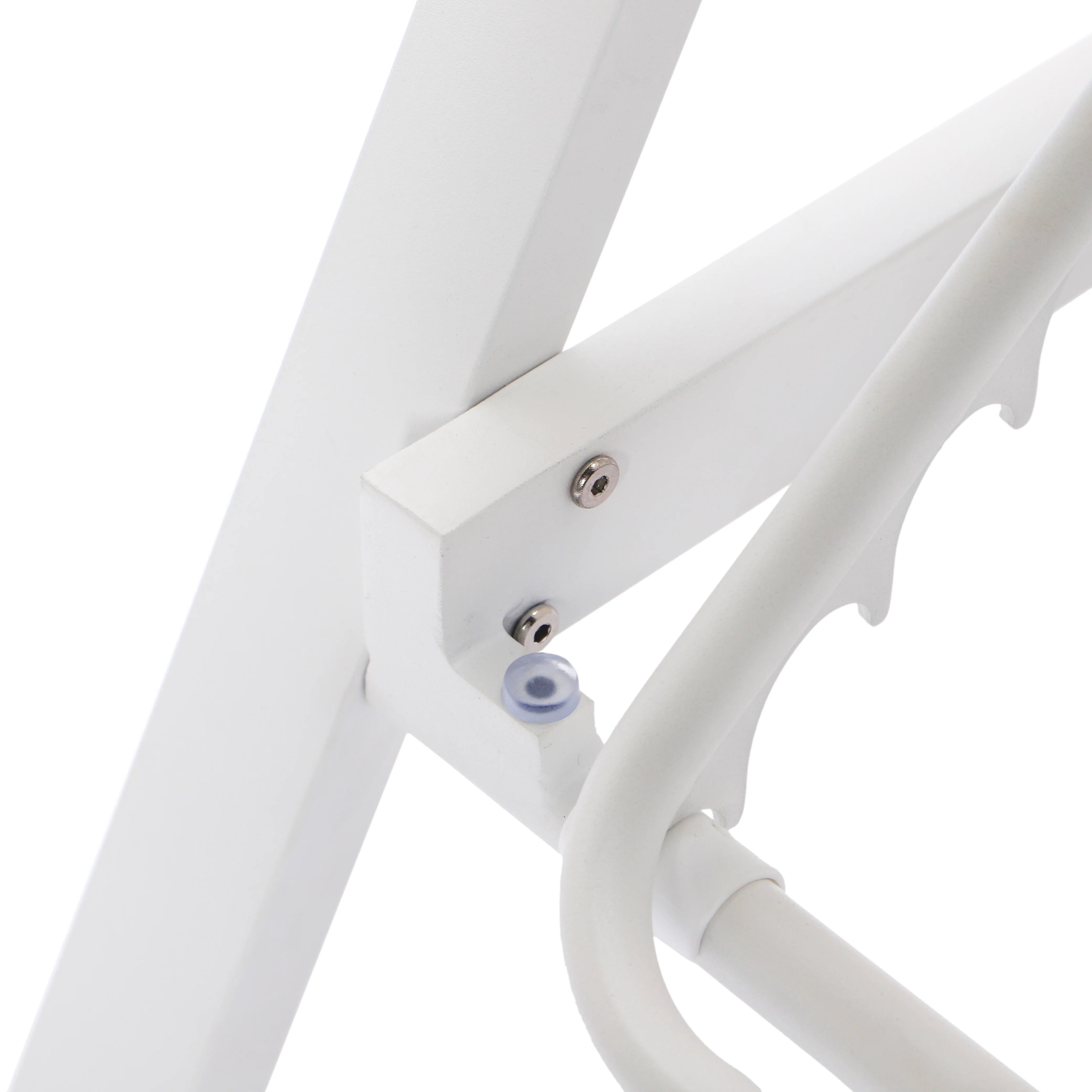 Marlin Patio Chaise Lounge Chair With Armrests in White Aluminum Frame