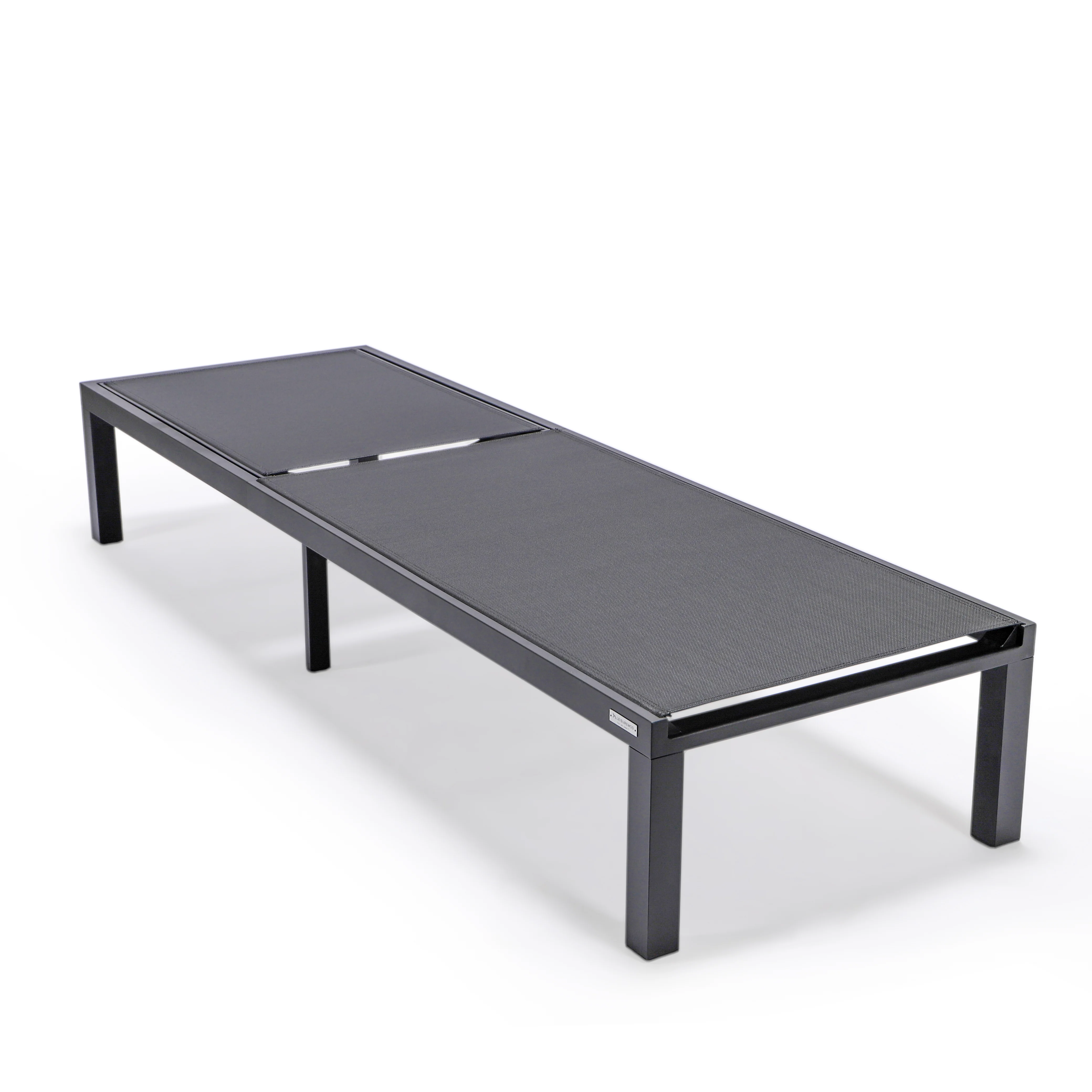 Marlin Patio Chaise Lounge Chair With Black Aluminum Frame