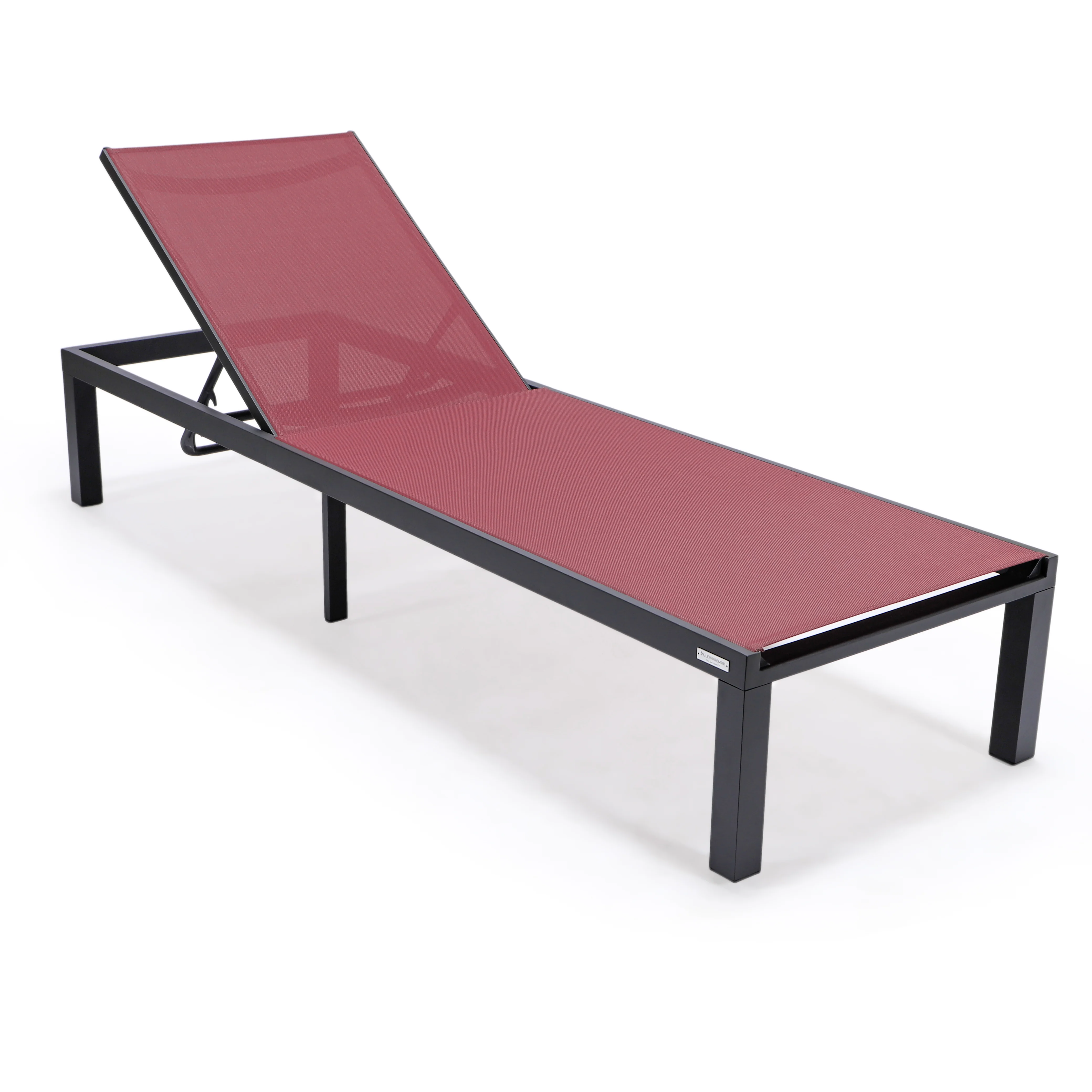Marlin Patio Chaise Lounge Chair With Black Aluminum Frame