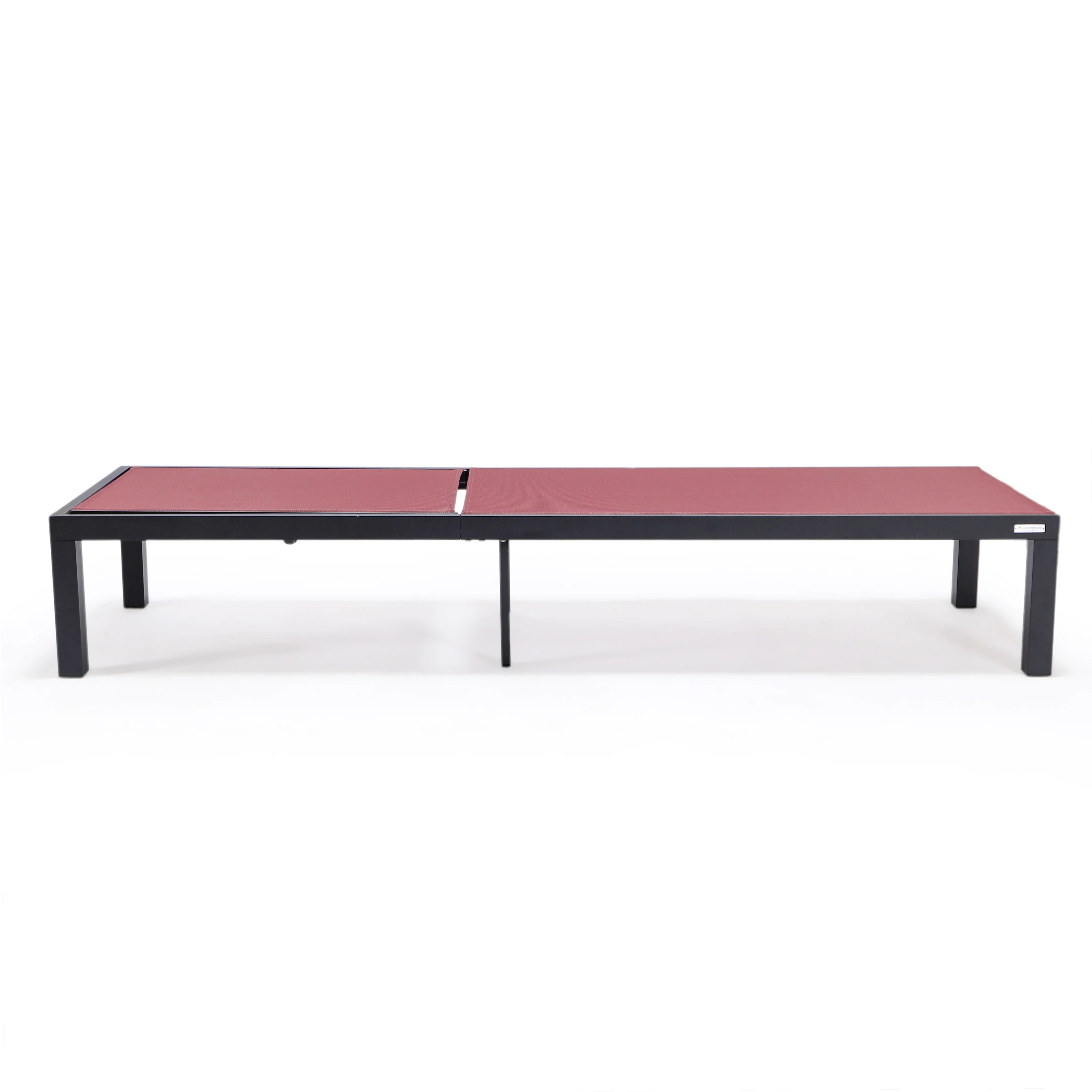 Marlin Patio Chaise Lounge Chair With Black Aluminum Frame