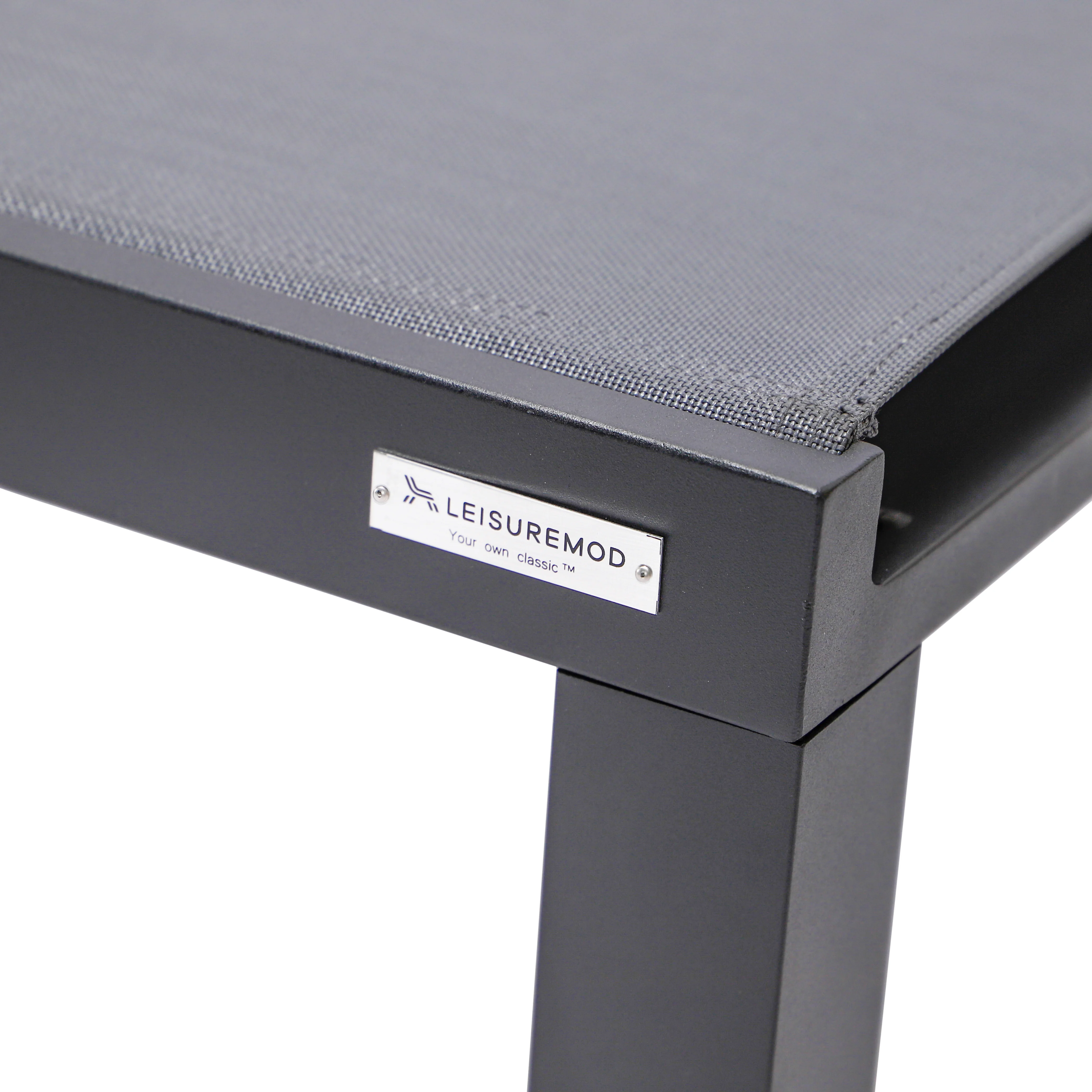 Marlin Patio Chaise Lounge Chair With Black Aluminum Frame