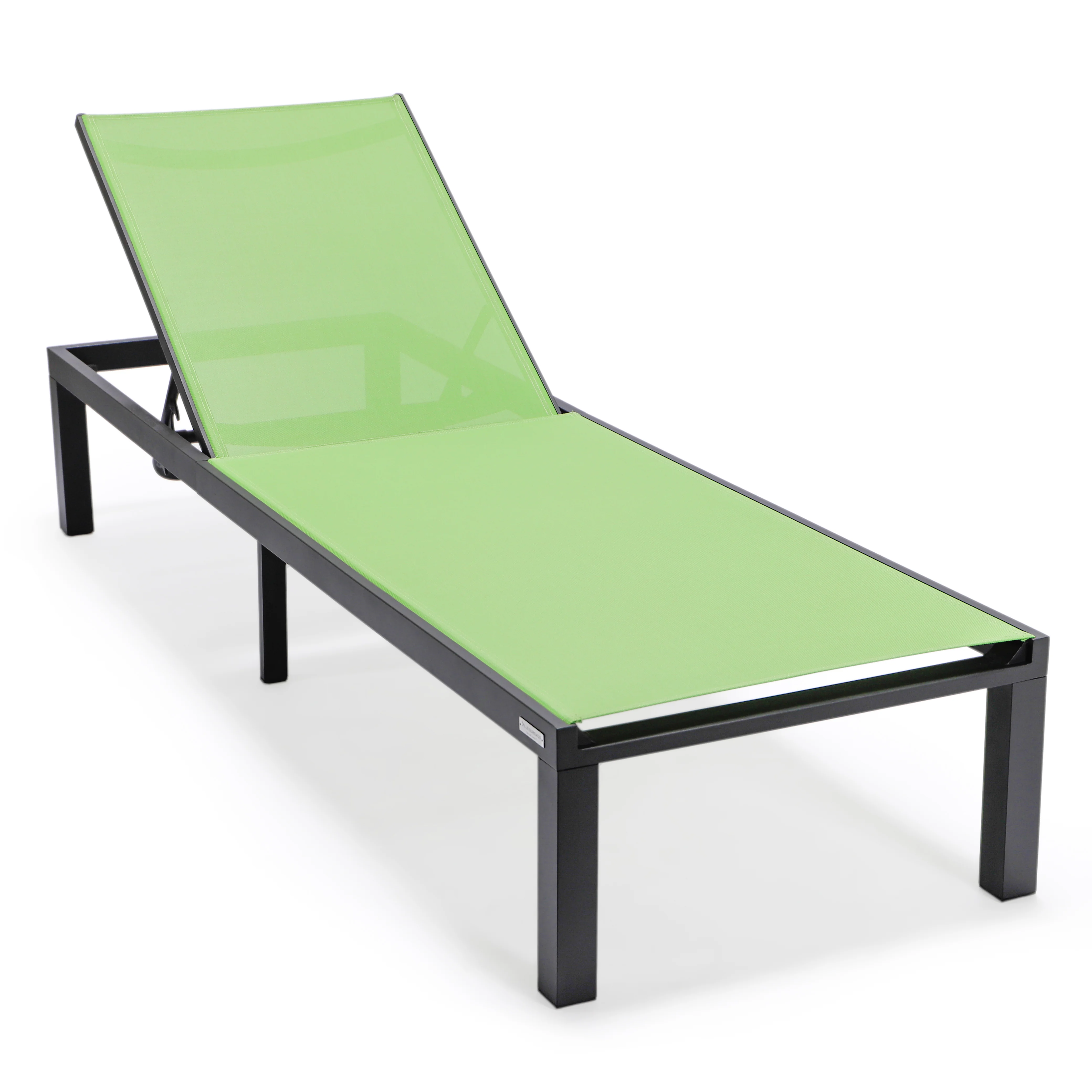 Marlin Patio Chaise Lounge Chair With Black Aluminum Frame