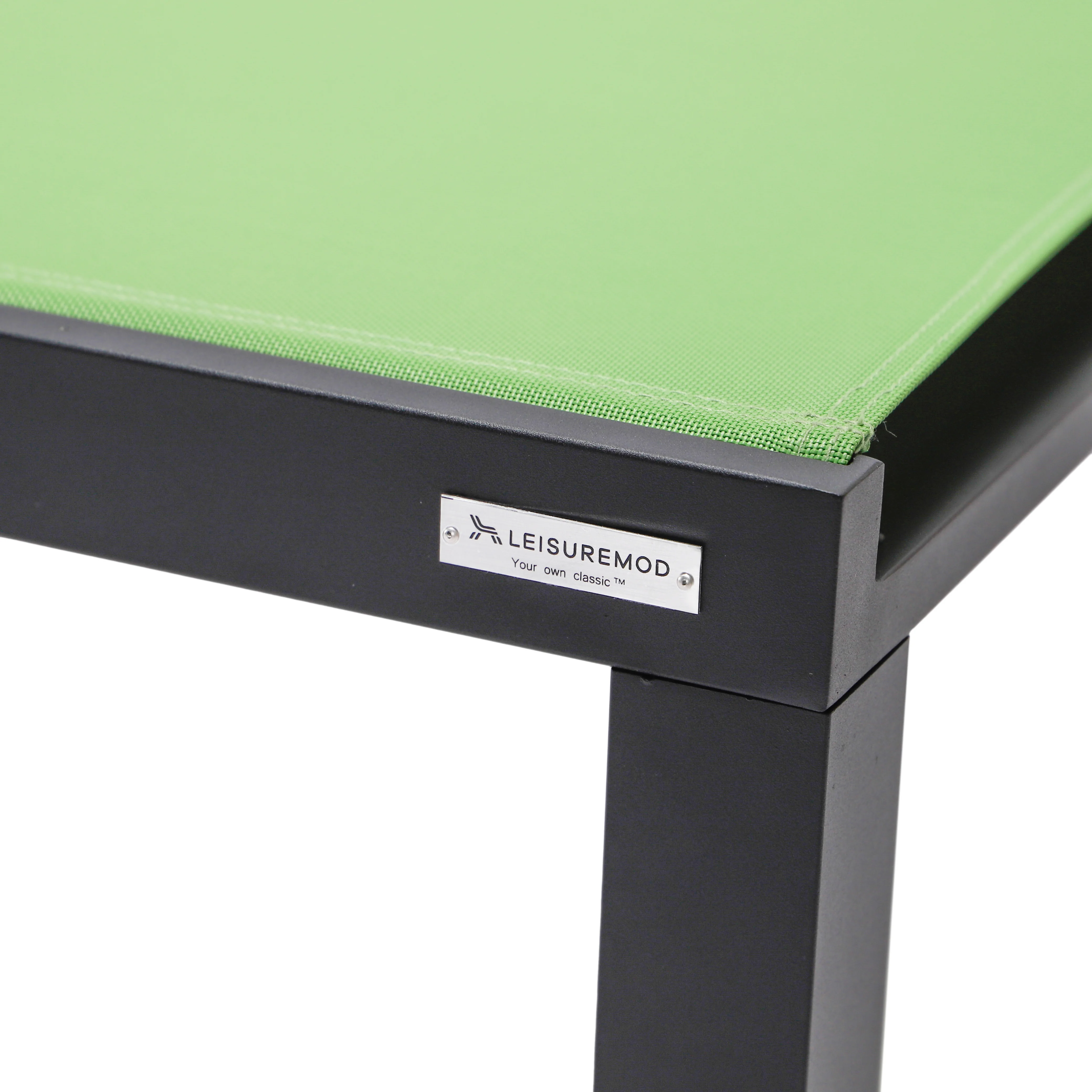 Marlin Patio Chaise Lounge Chair With Black Aluminum Frame