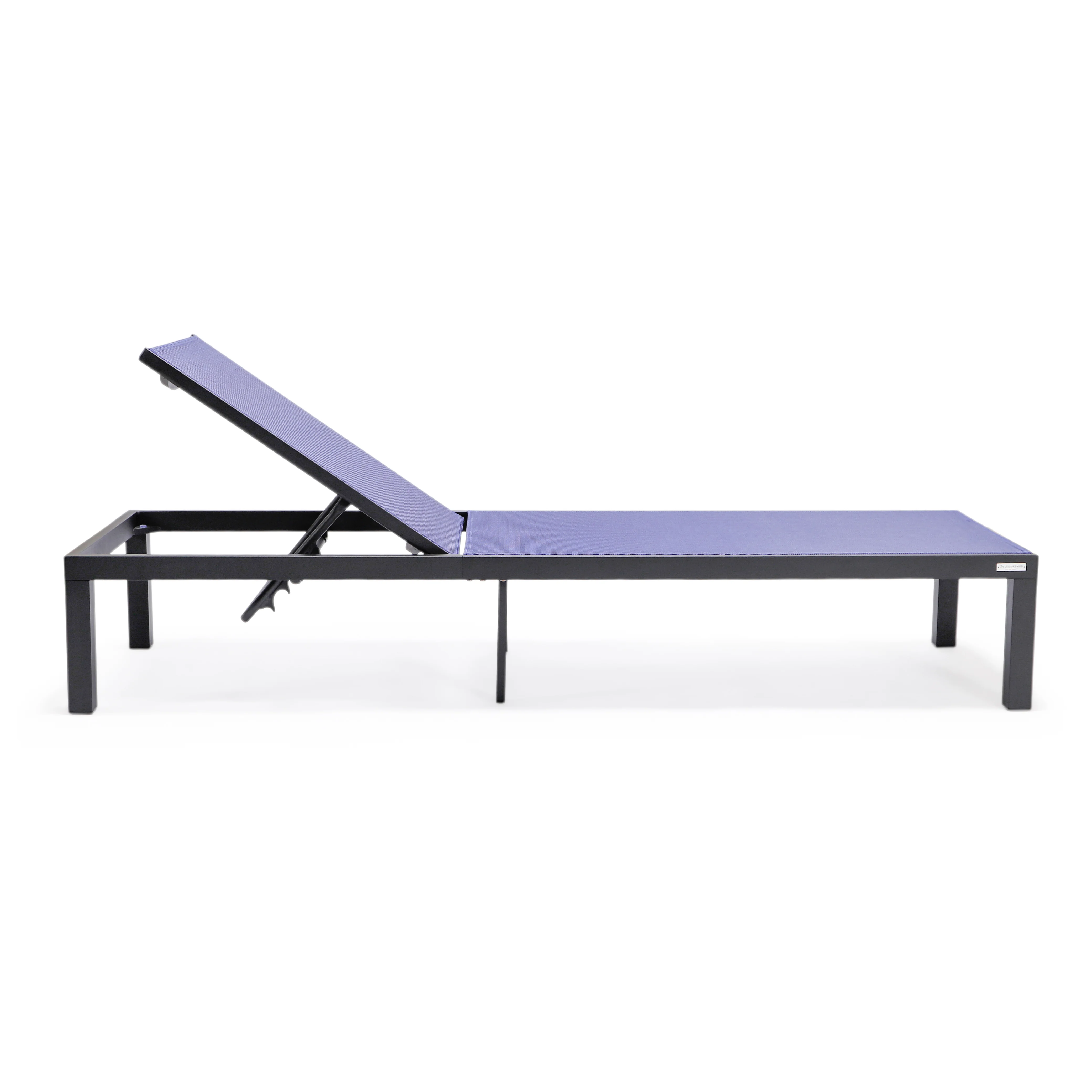 Marlin Patio Chaise Lounge Chair With Black Aluminum Frame