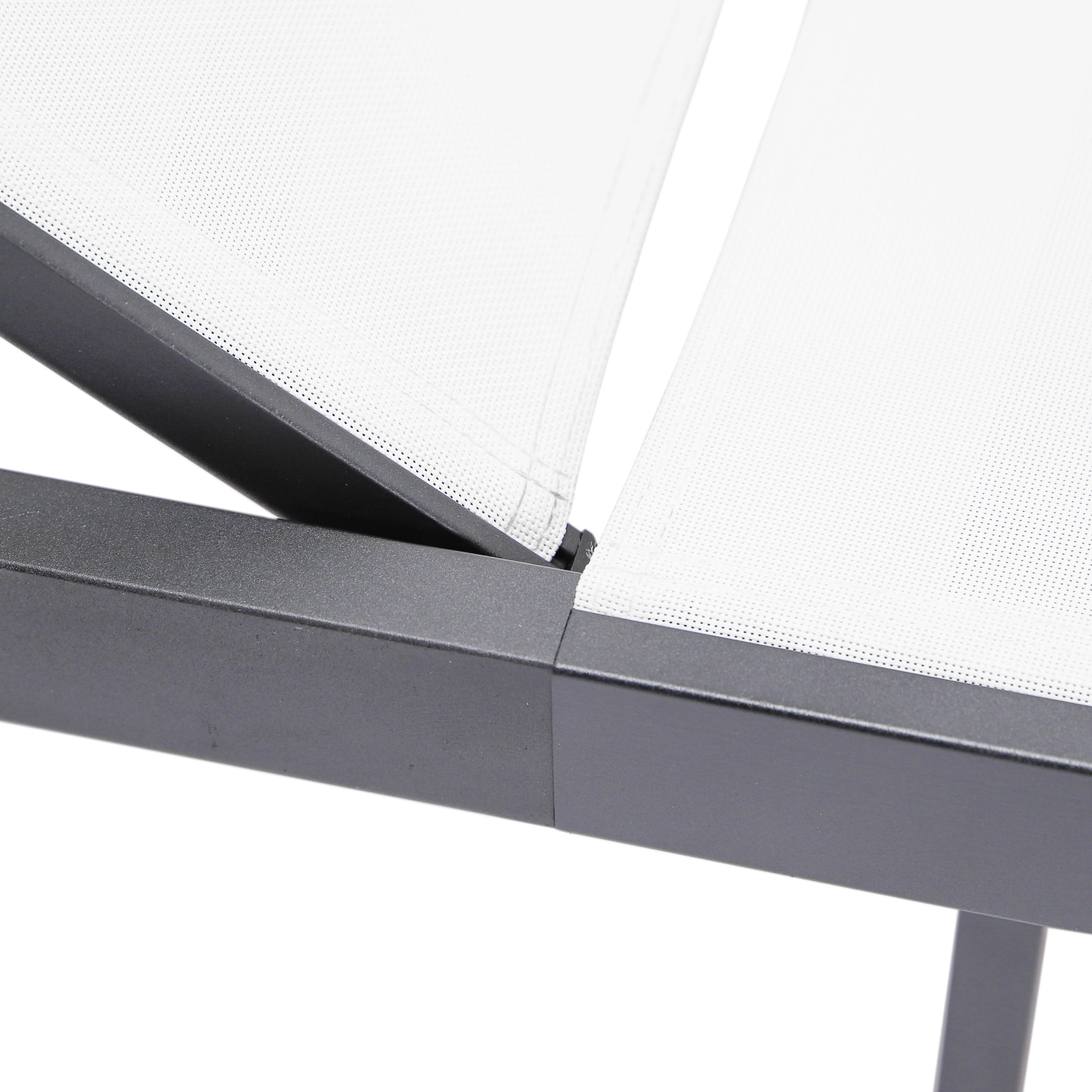 Marlin Patio Chaise Lounge Chair With Black Aluminum Frame