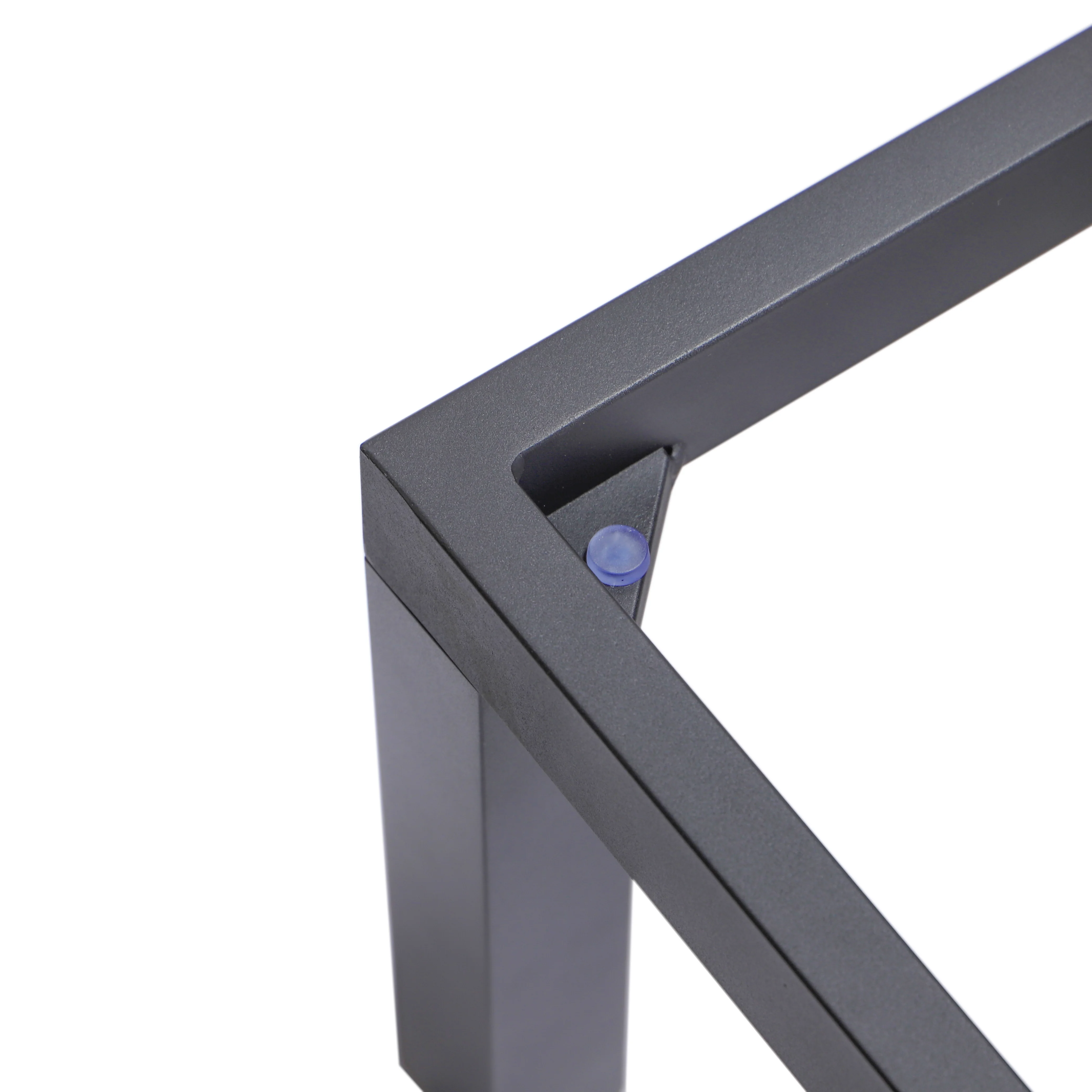 Marlin Modern Black Aluminum Outdoor Patio Chaise Lounge Chair with Square Fire Pit Side Table Perfect for Patio, Lawn, and Garden