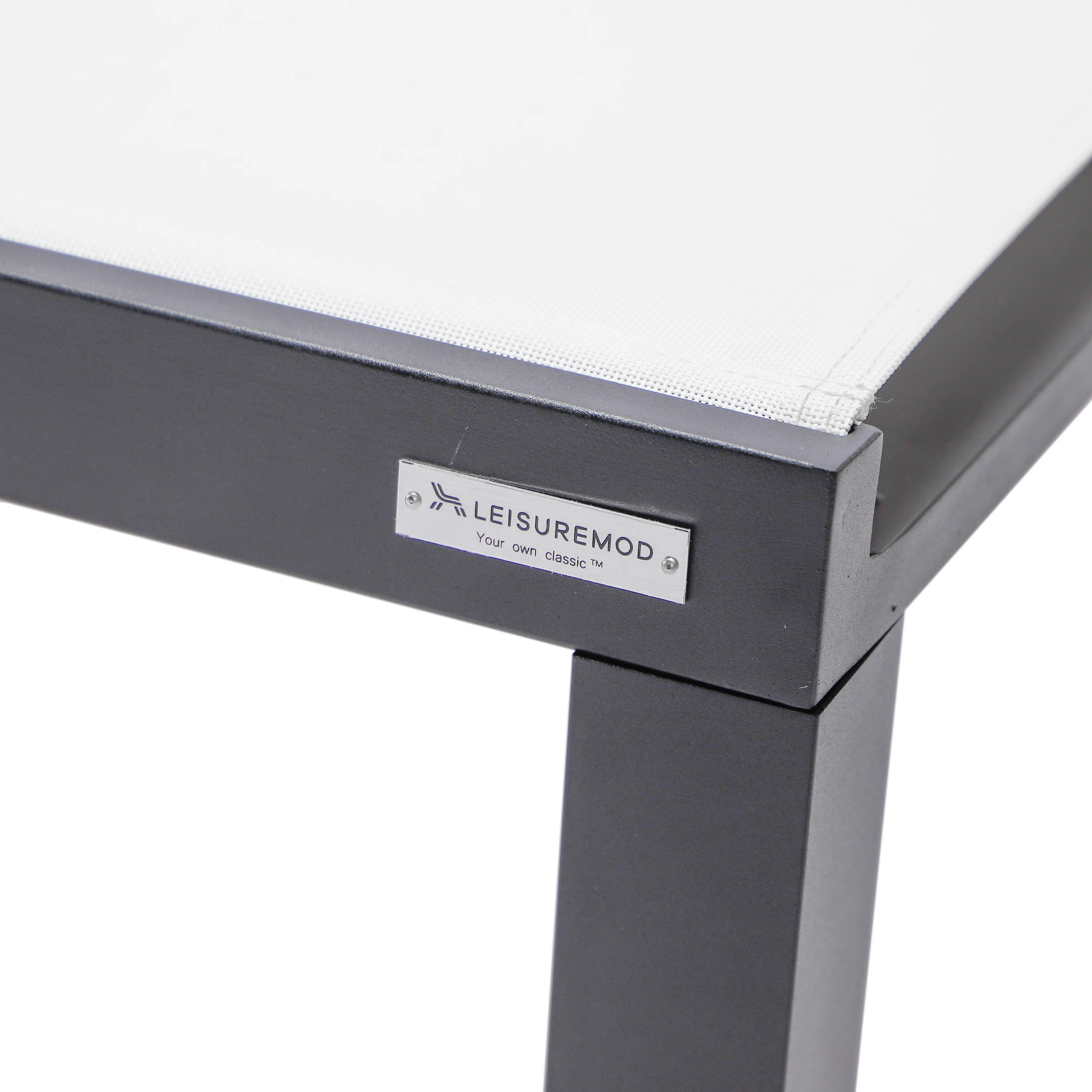 Marlin Modern Black Aluminum Outdoor Patio Chaise Lounge Chair with Square Fire Pit Side Table Perfect for Patio, Lawn, and Garden