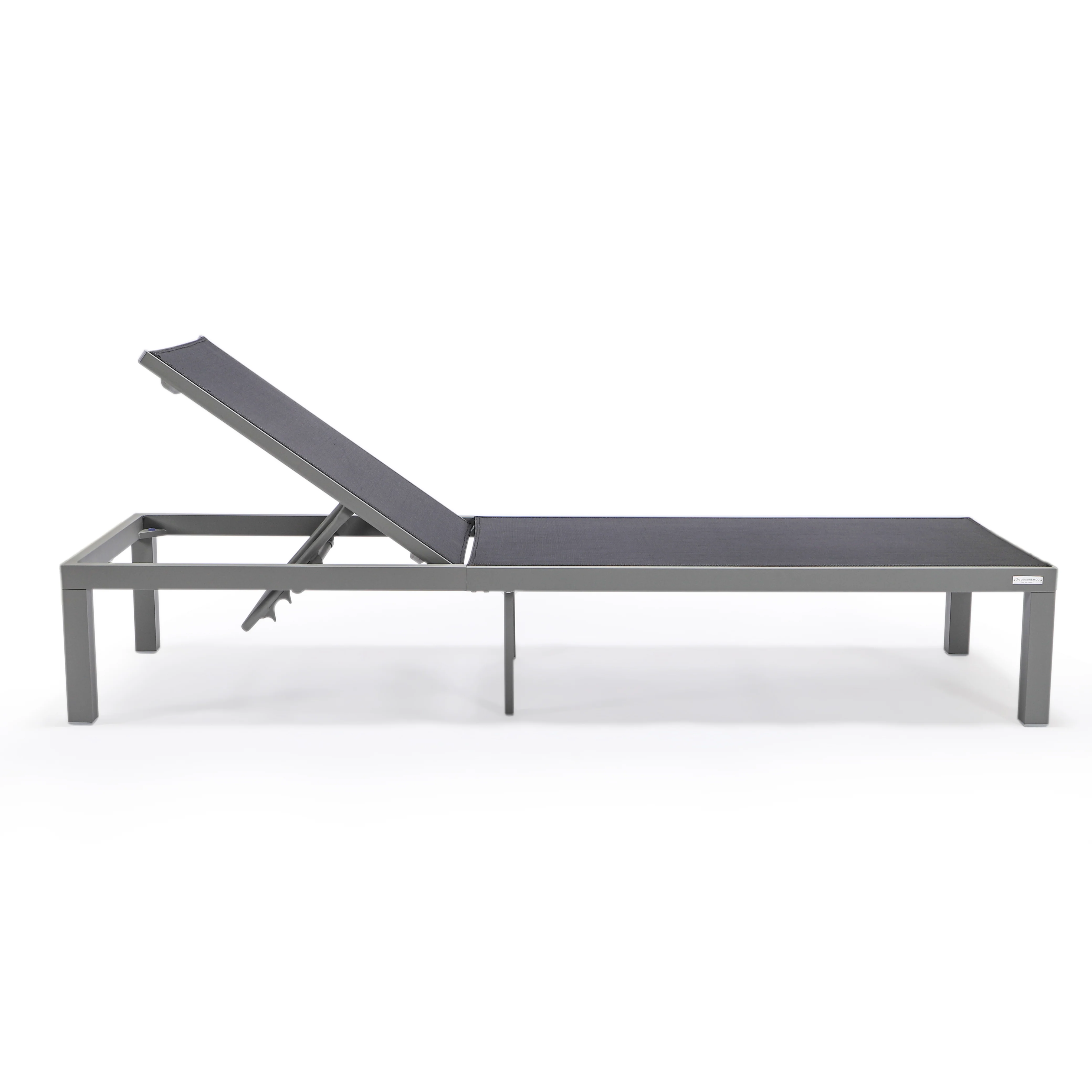 Marlin Patio Chaise Lounge Chair With Grey Aluminum Frame
