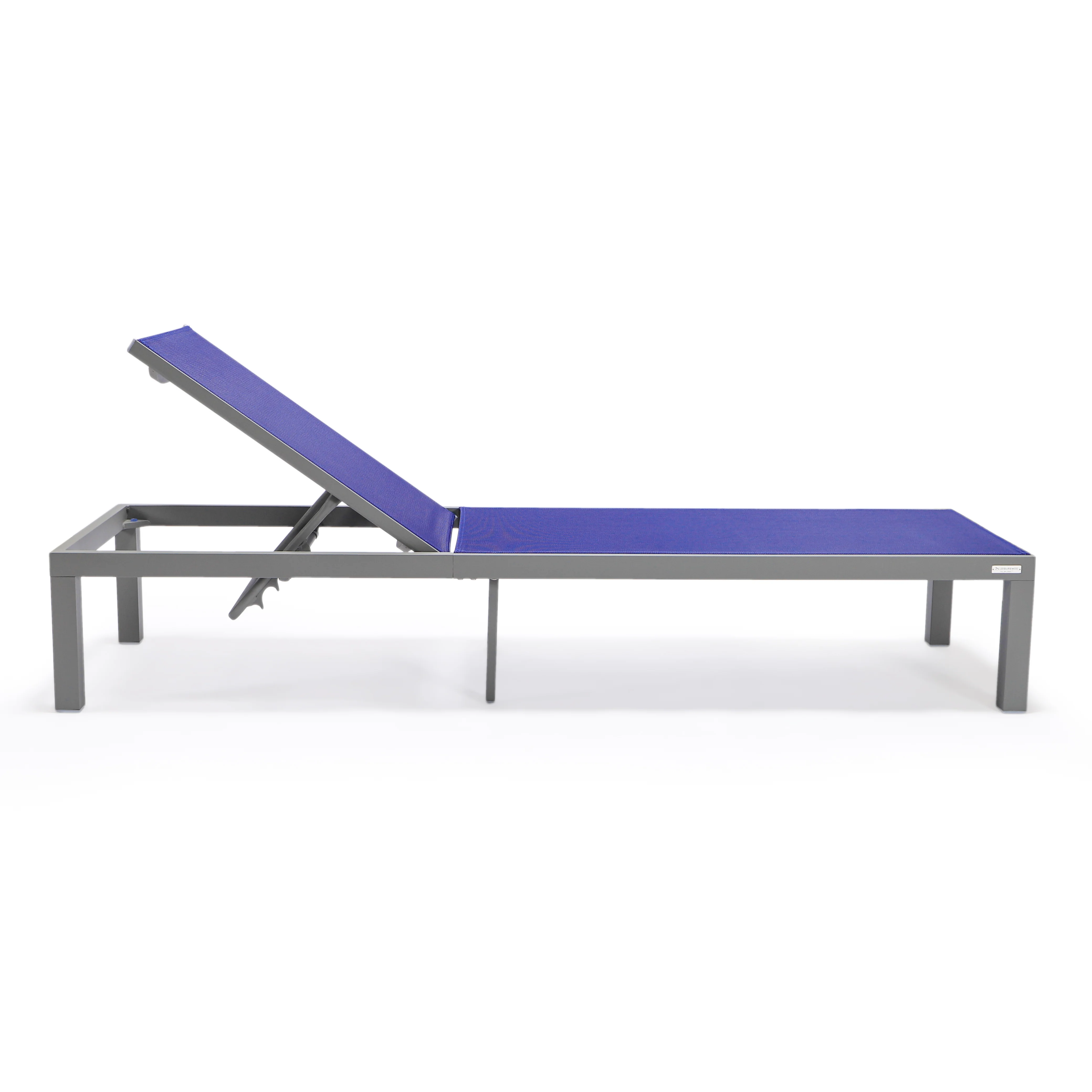 Marlin Patio Chaise Lounge Chair With Grey Aluminum Frame