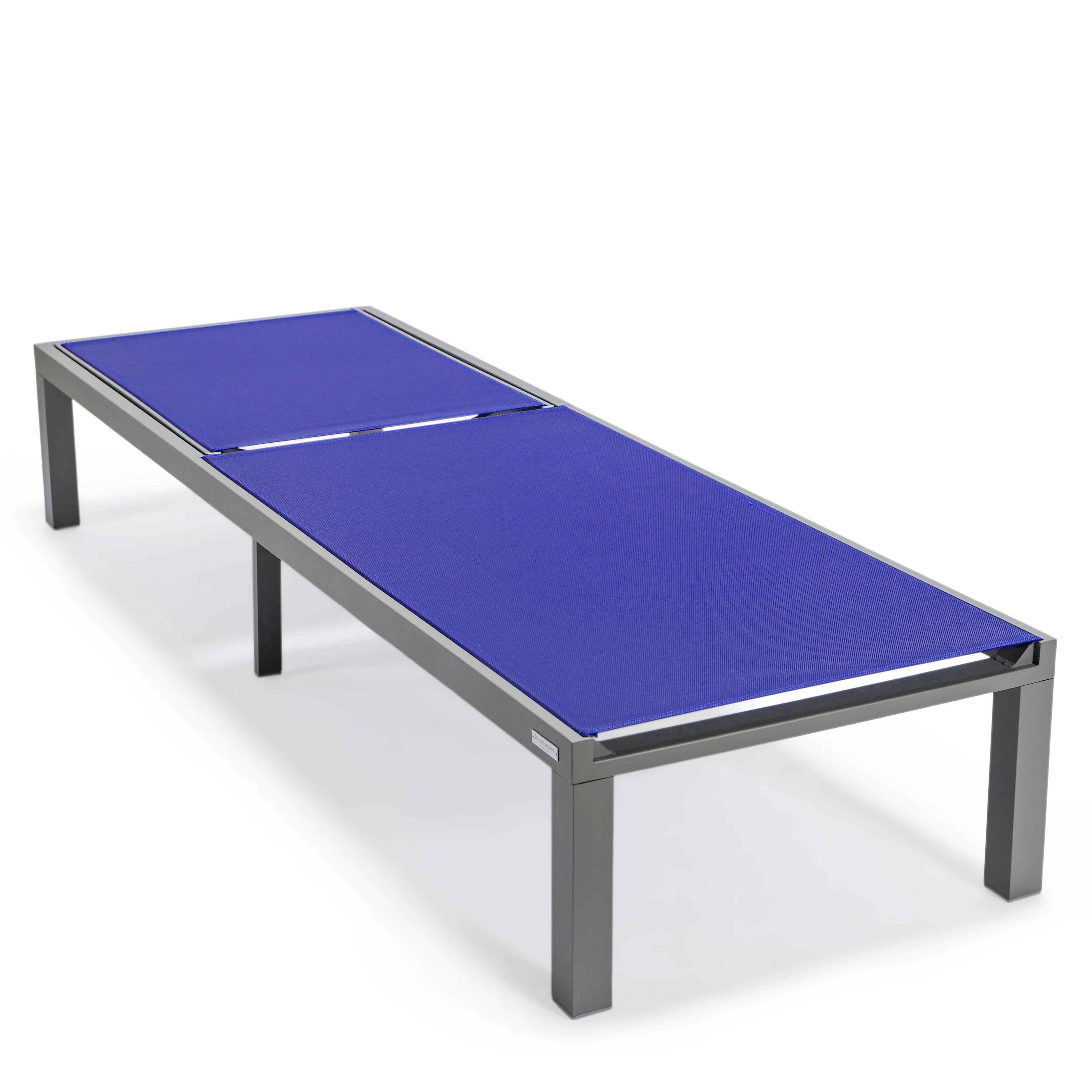 Marlin Patio Chaise Lounge Chair With Grey Aluminum Frame