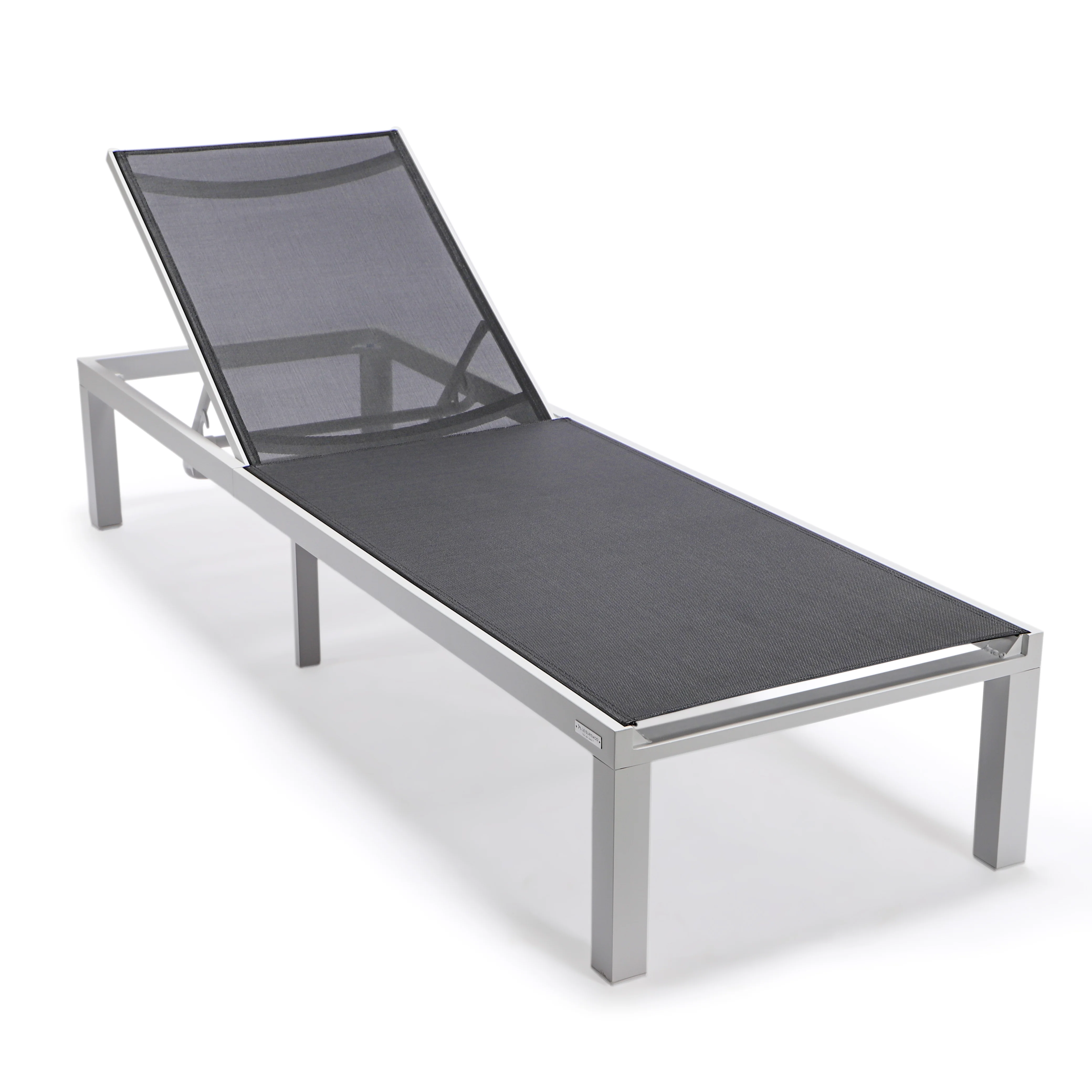 Marlin Patio Chaise Lounge Chair With White Aluminum Frame