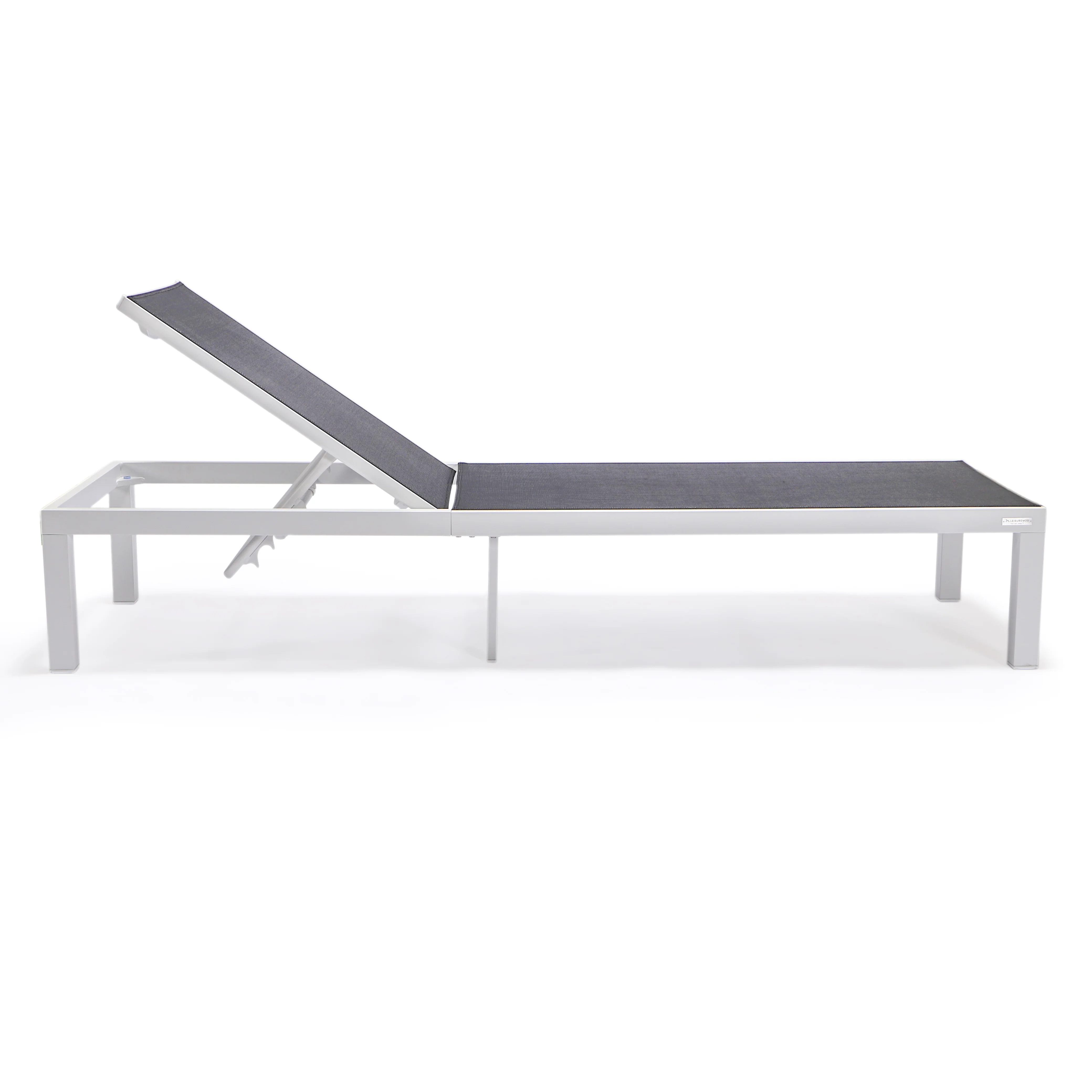 Marlin Patio Chaise Lounge Chair With White Aluminum Frame