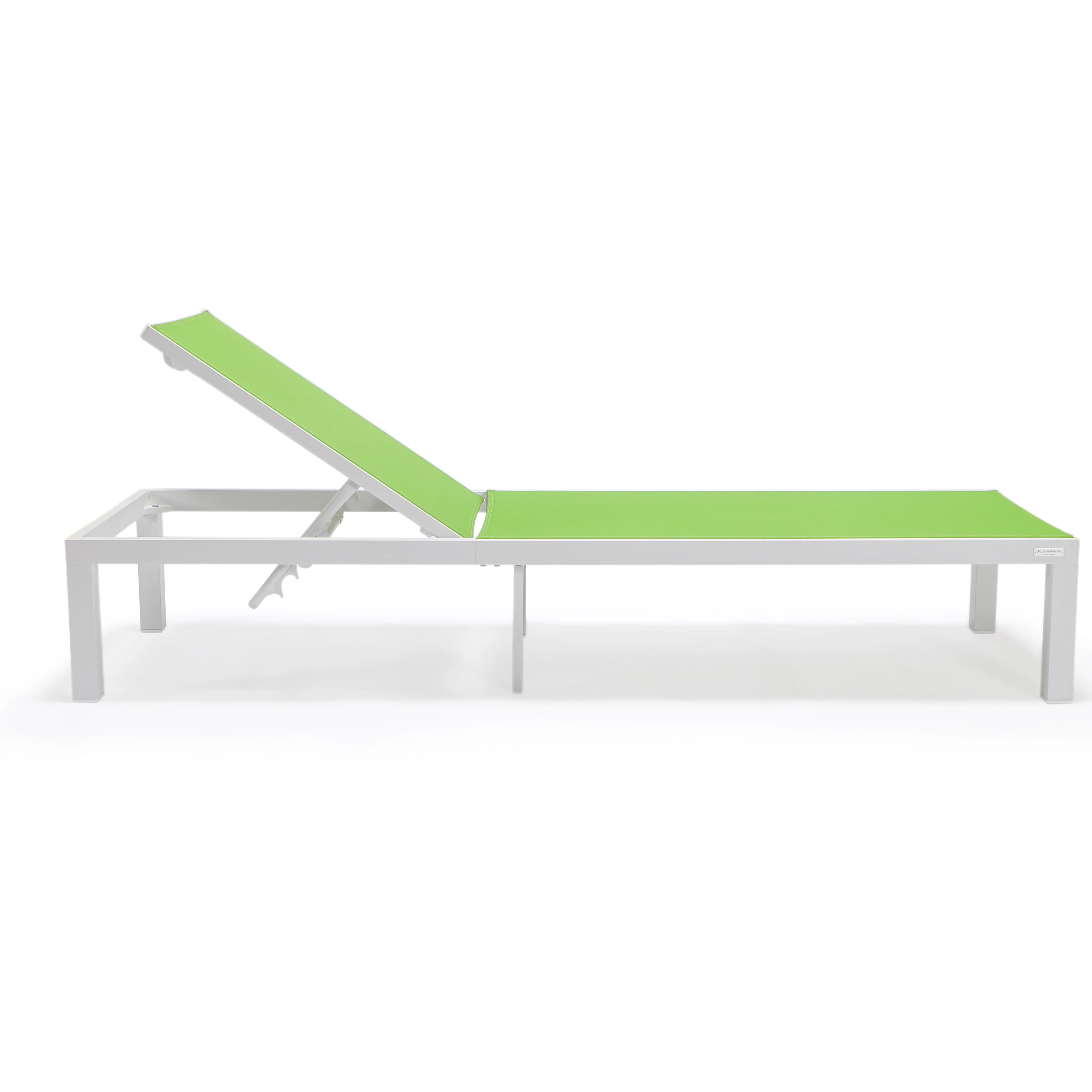 Marlin Patio Chaise Lounge Chair With White Aluminum Frame