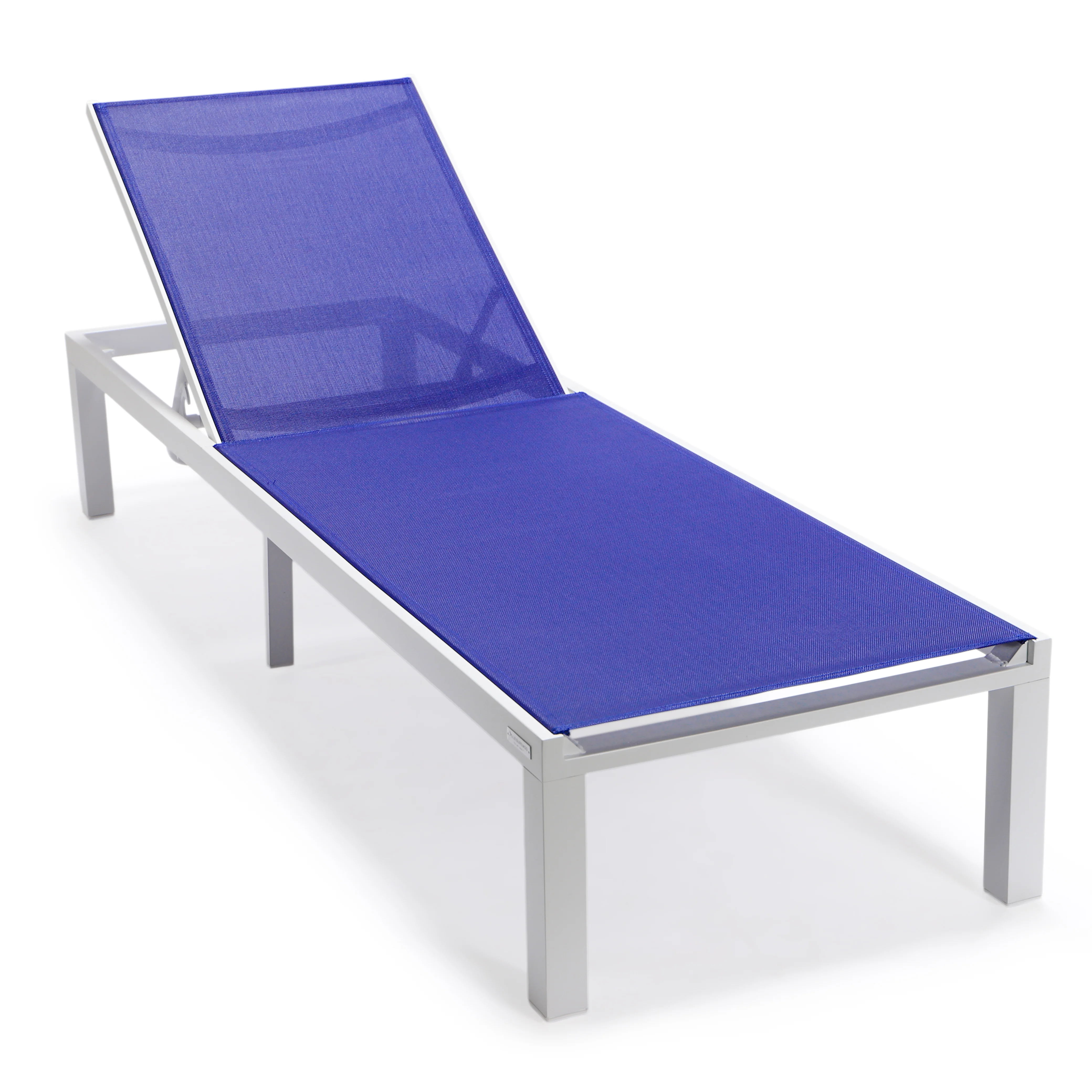 Marlin Patio Chaise Lounge Chair With White Aluminum Frame