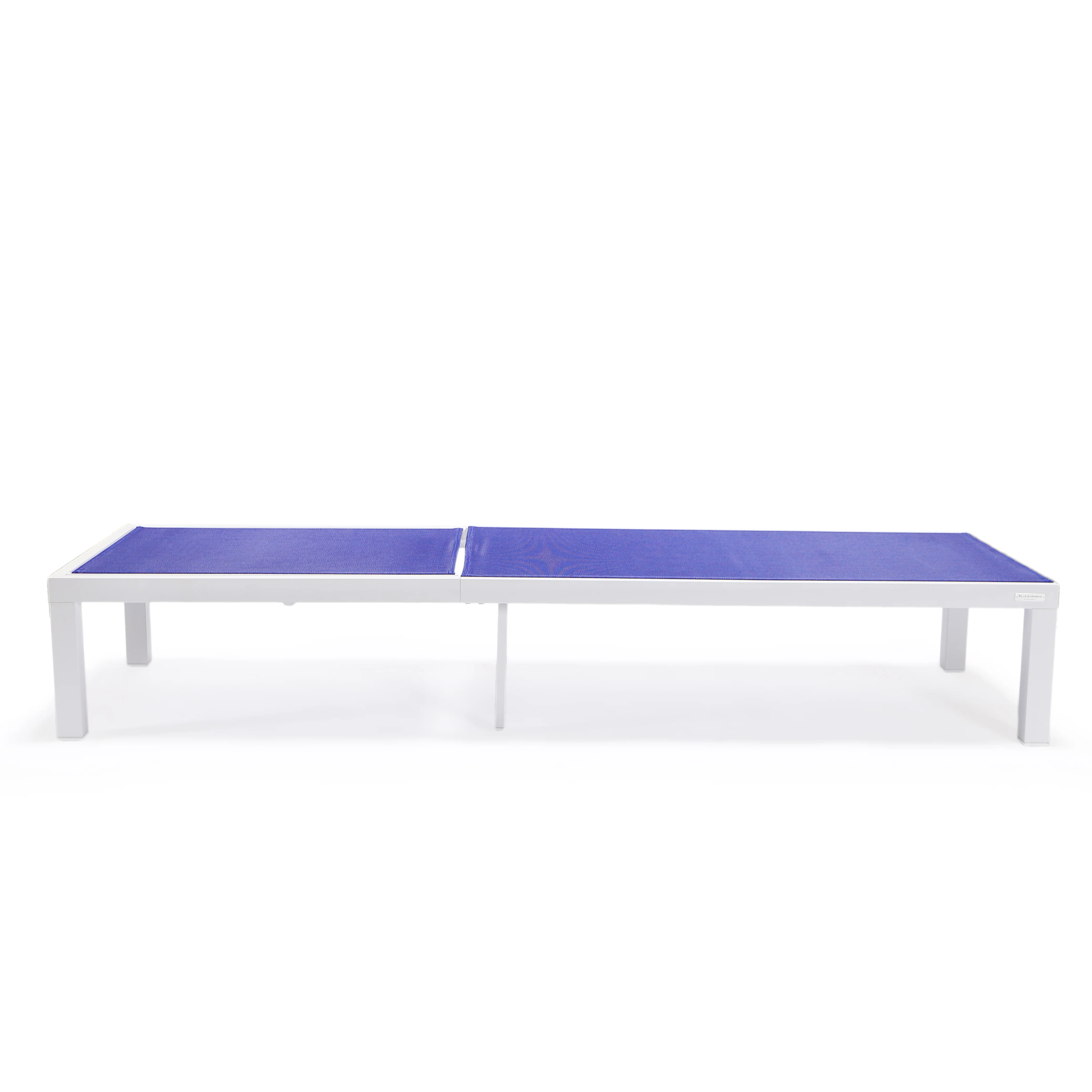 Marlin Patio Chaise Lounge Chair With White Aluminum Frame