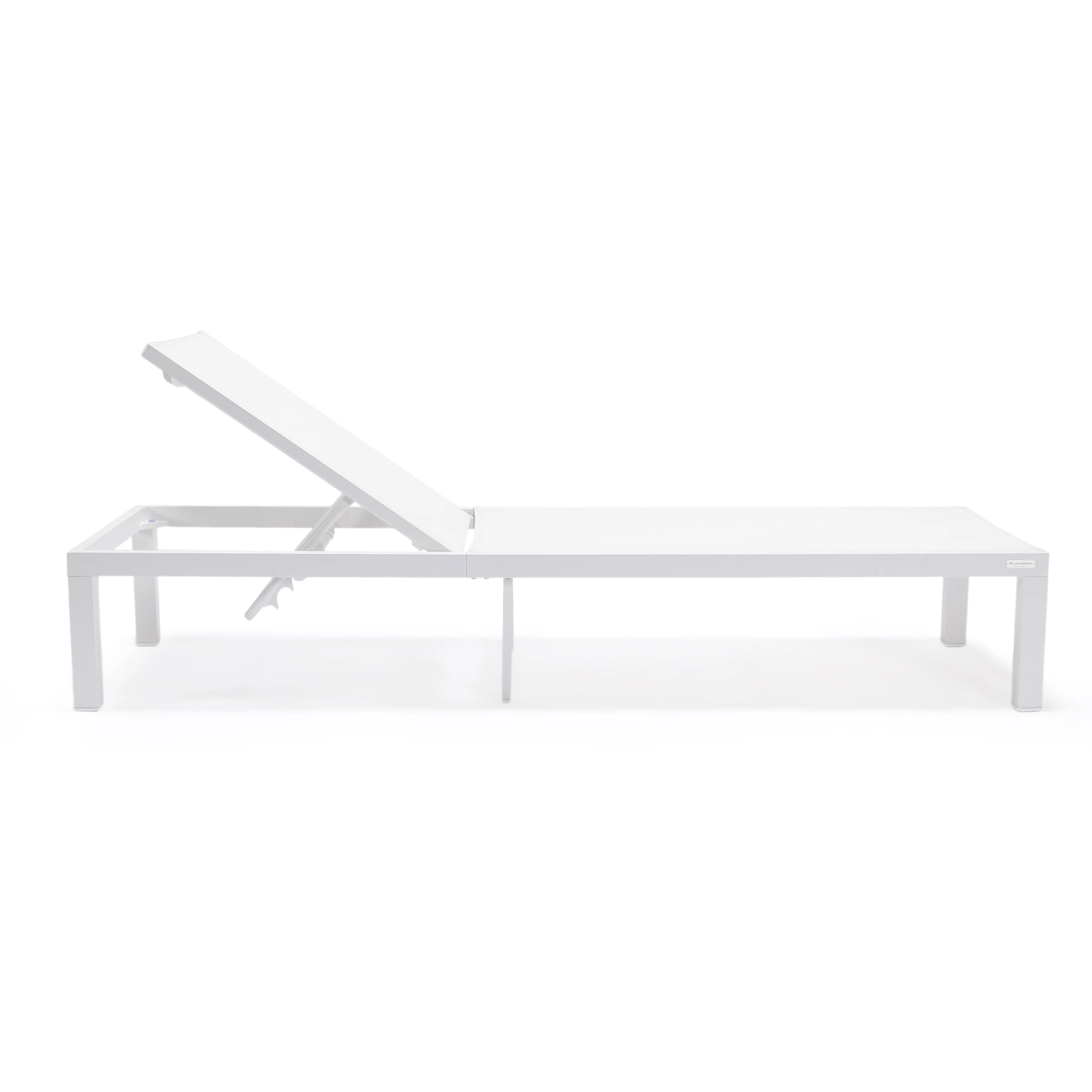 Marlin Patio Chaise Lounge Chair With White Aluminum Frame