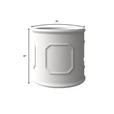 Meadow Series Poly Stone Planter Set in White