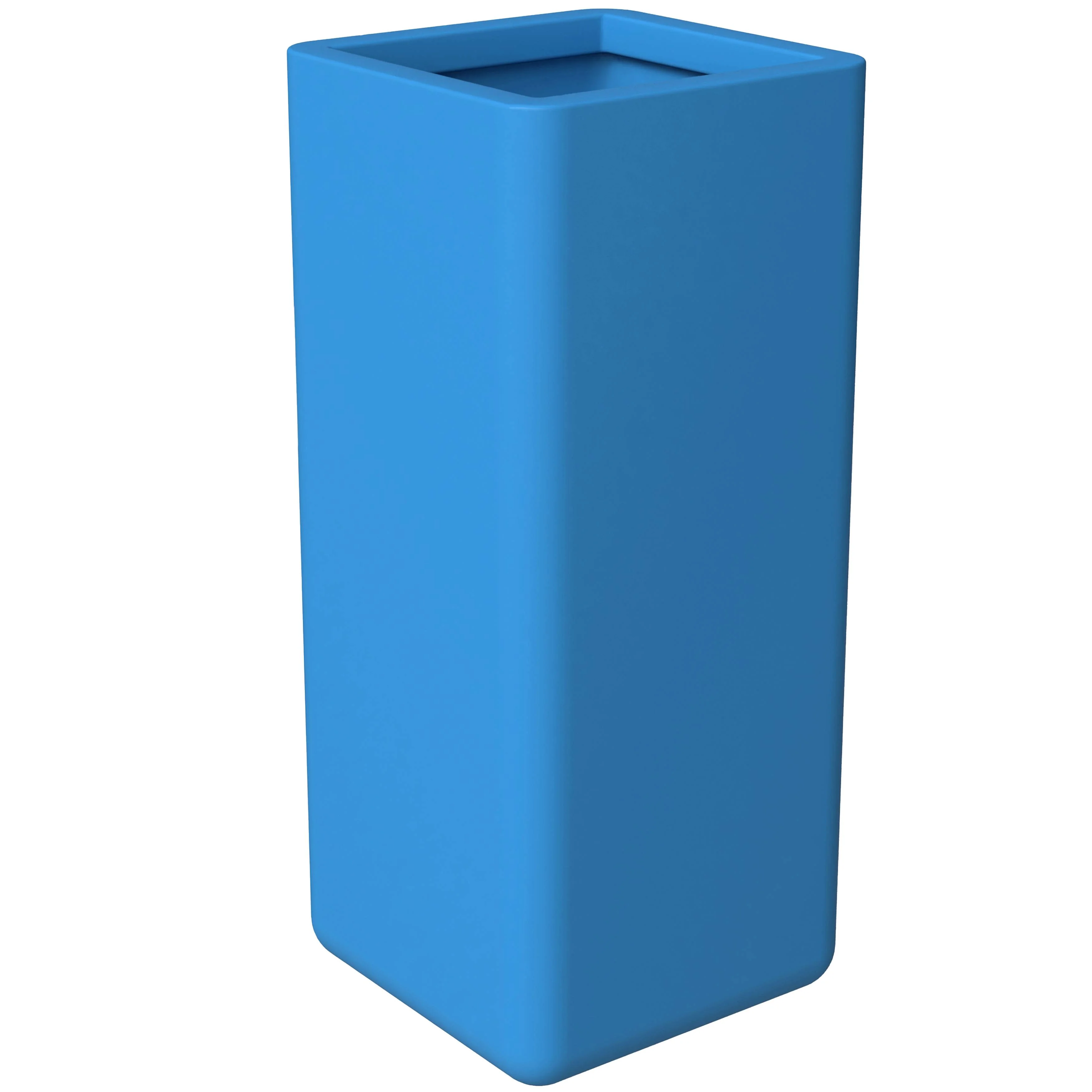 Marquee Series Poly Stone Planter in Blue 7.9" x 7.9" 19.7" high