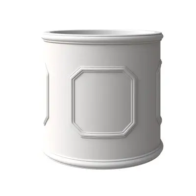 Meadow Series Fiber Stone Planter in White 21.7" Dia, 21.7" HIgh