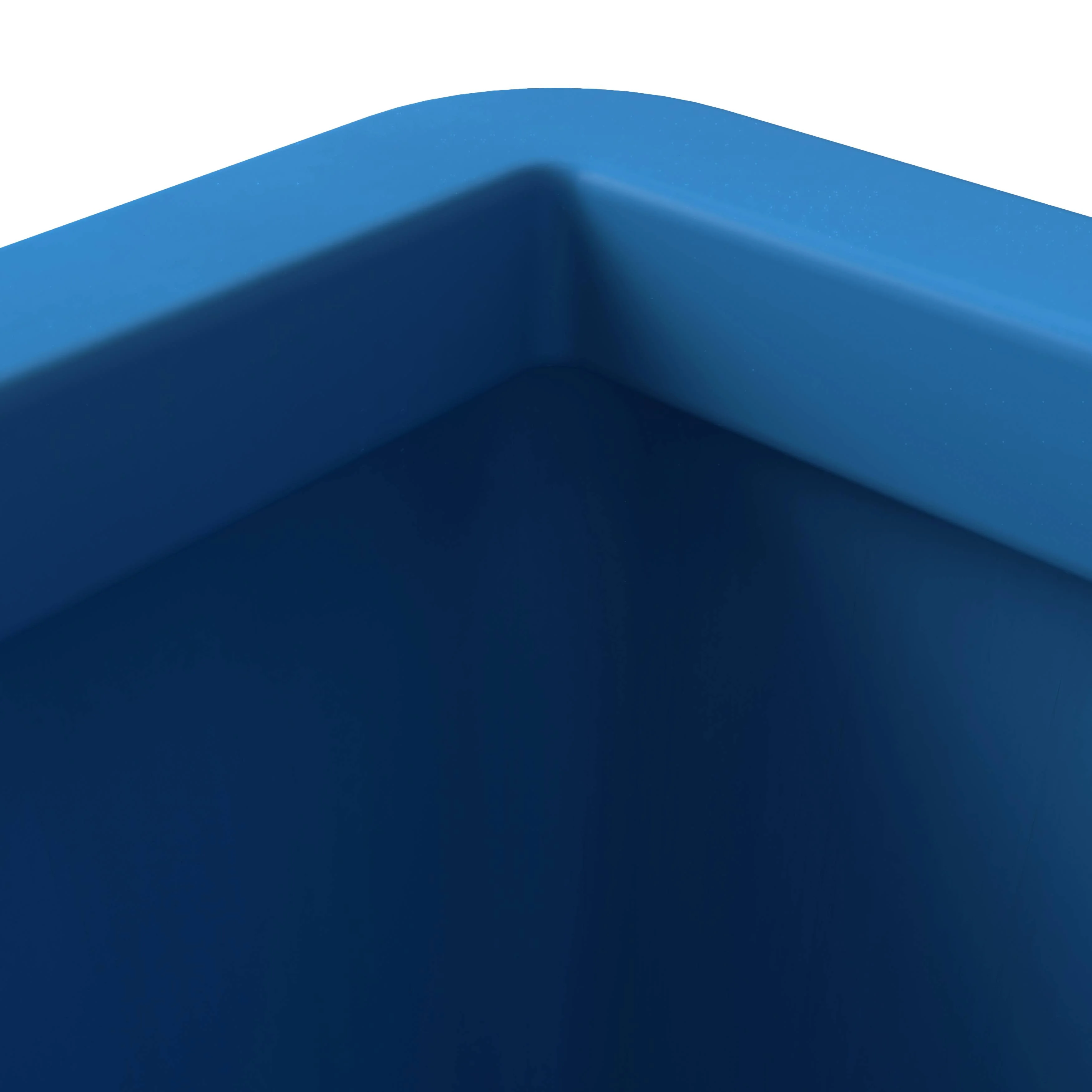 Marquee Series Poly Stone Planter in Blue 10.2" x 10.2" 23.6" high