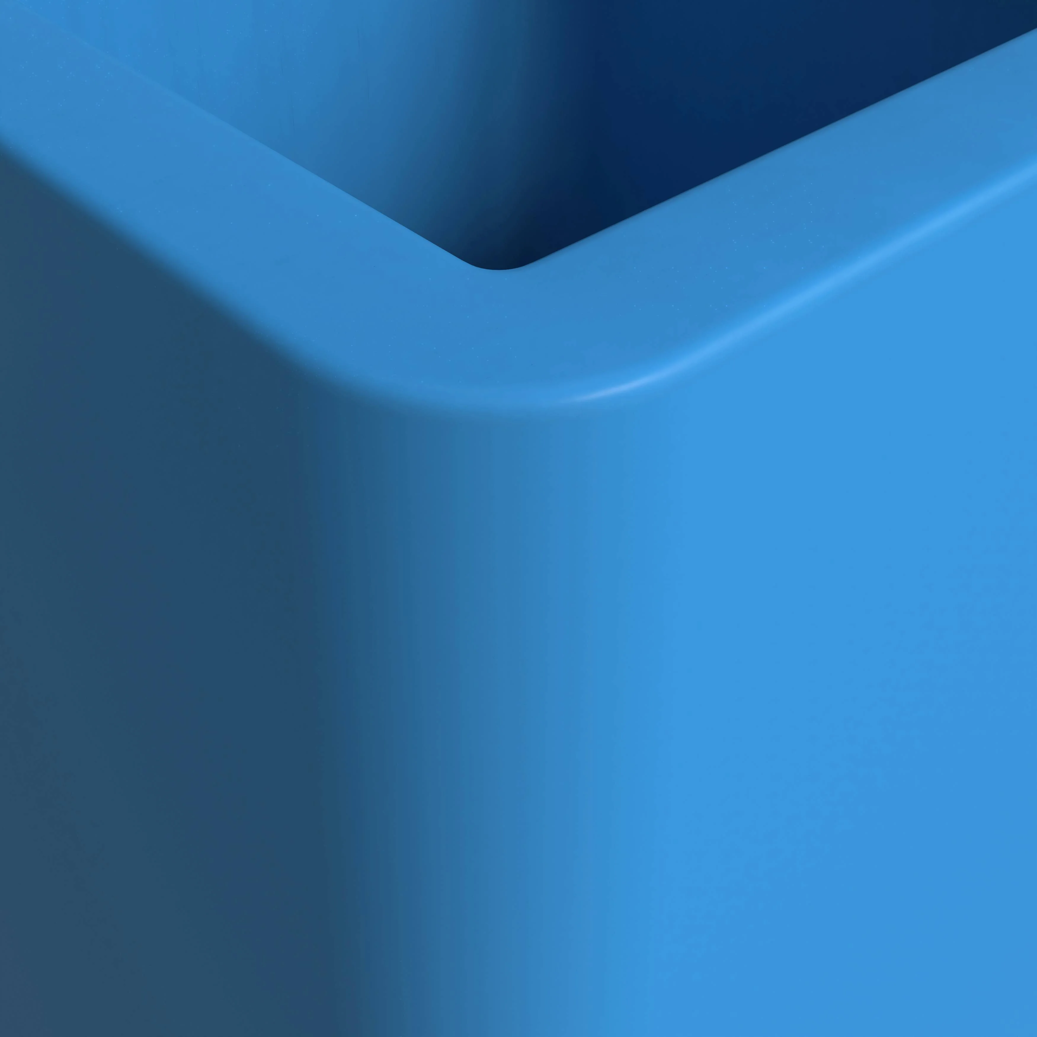 Marquee Series Poly Stone Planter in Blue 15.7" x 15.7" 31.5" high