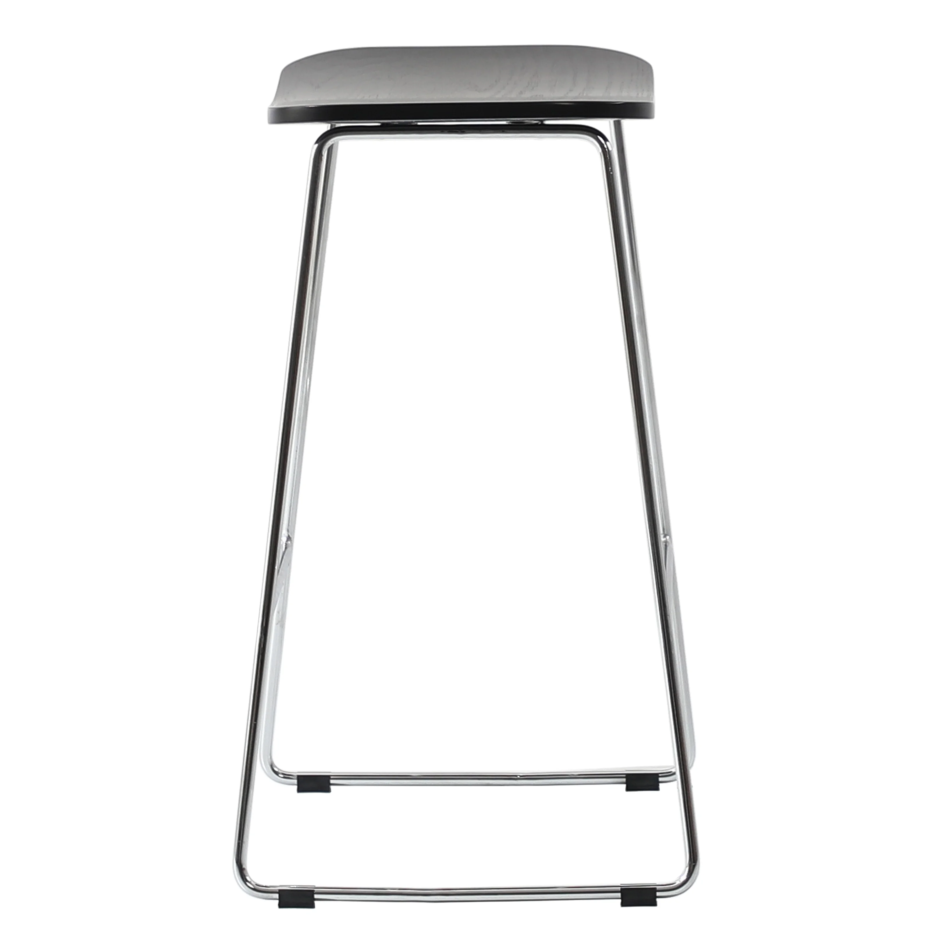 Melrose Modern Wood Counter Stool With Chrome Frame