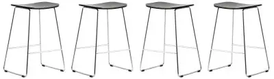 Melrose Modern Wood Counter Stool With Chrome Frame