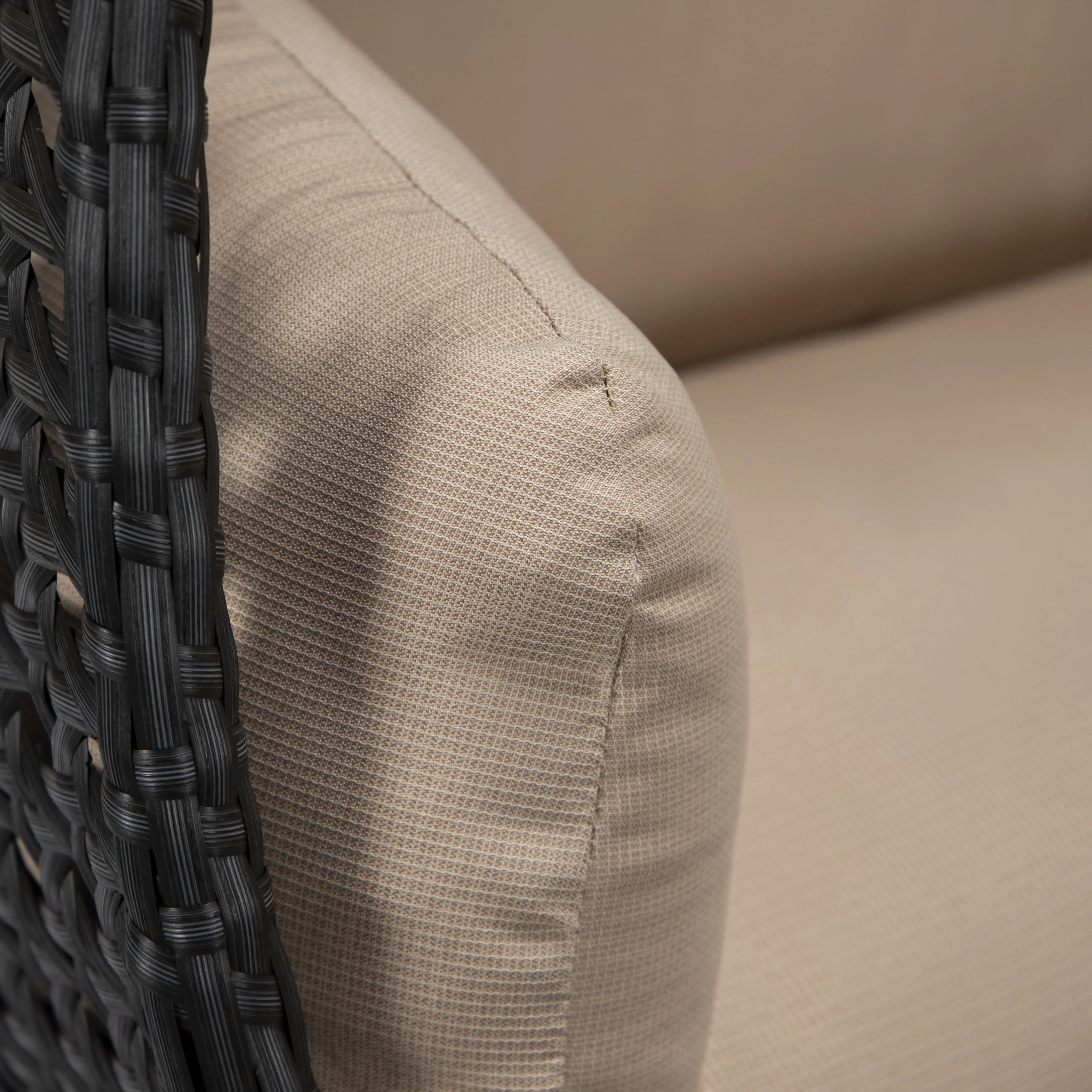 Mendoza Charcoal Wicker Hanging 2 person Egg Swing Chair