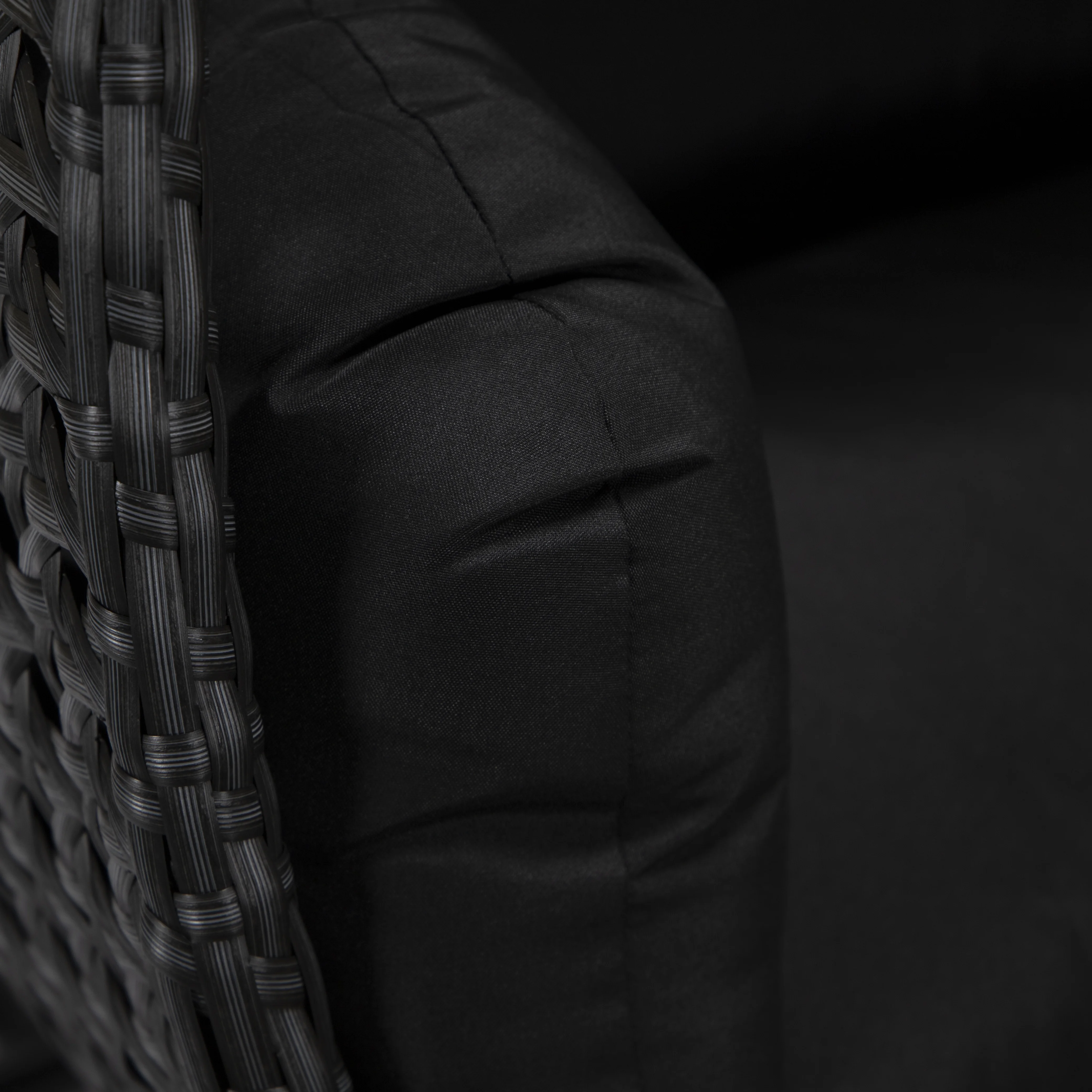 Mendoza Charcoal Wicker Hanging 2 person Egg Swing Chair