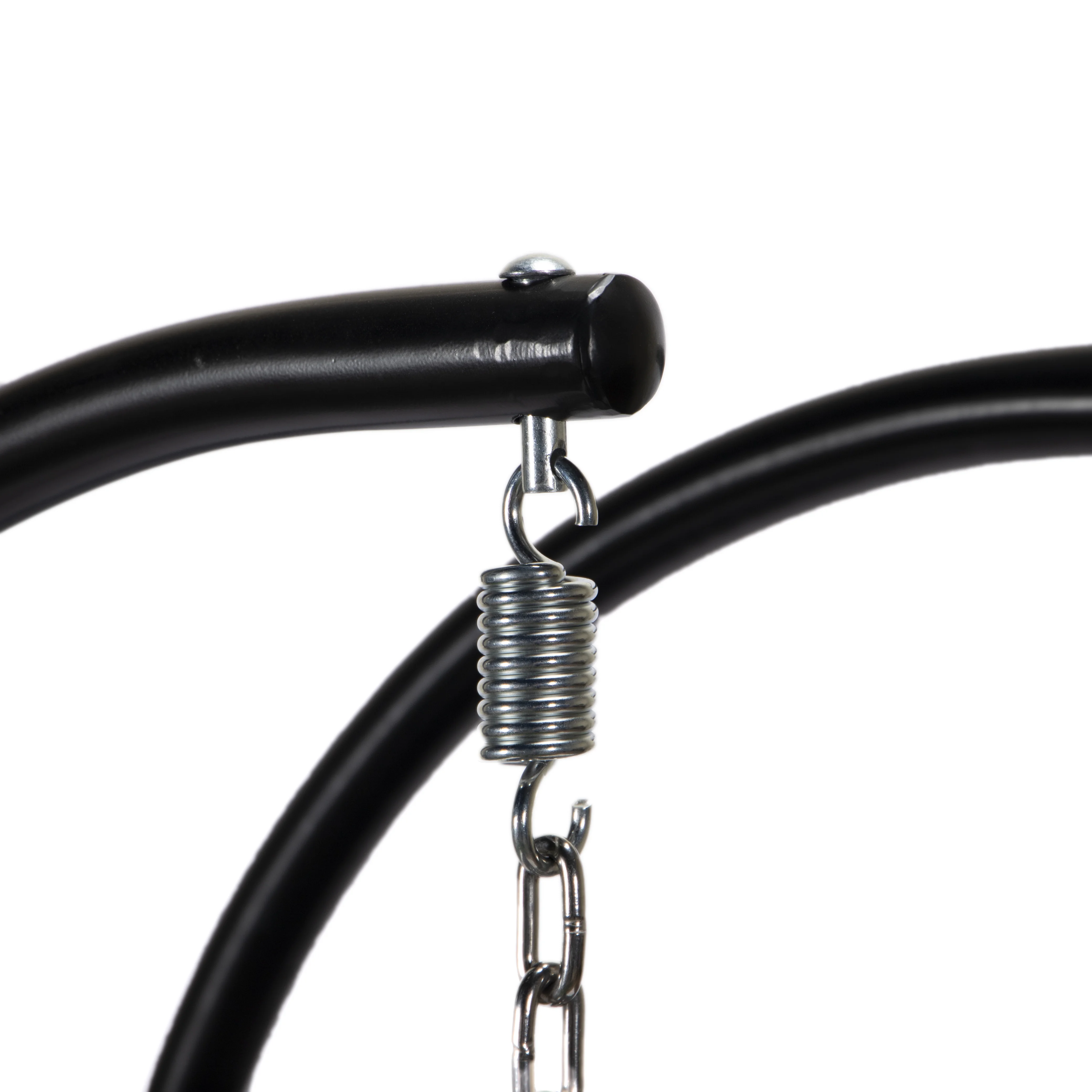 Mendoza Charcoal Wicker Hanging 2 person Egg Swing Chair