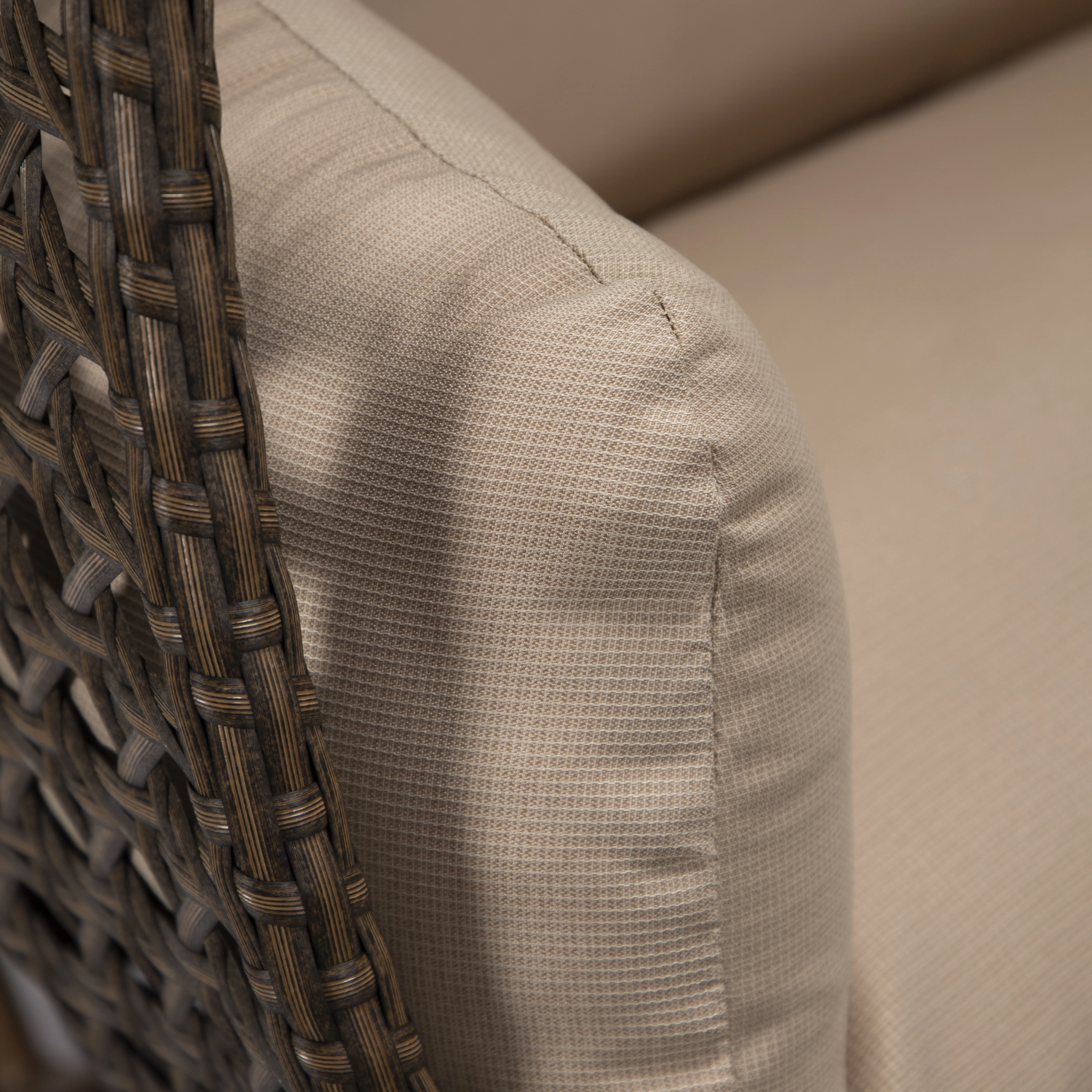 Mendoza Dark Brown Wicker Hanging 2 person Egg Swing Chair