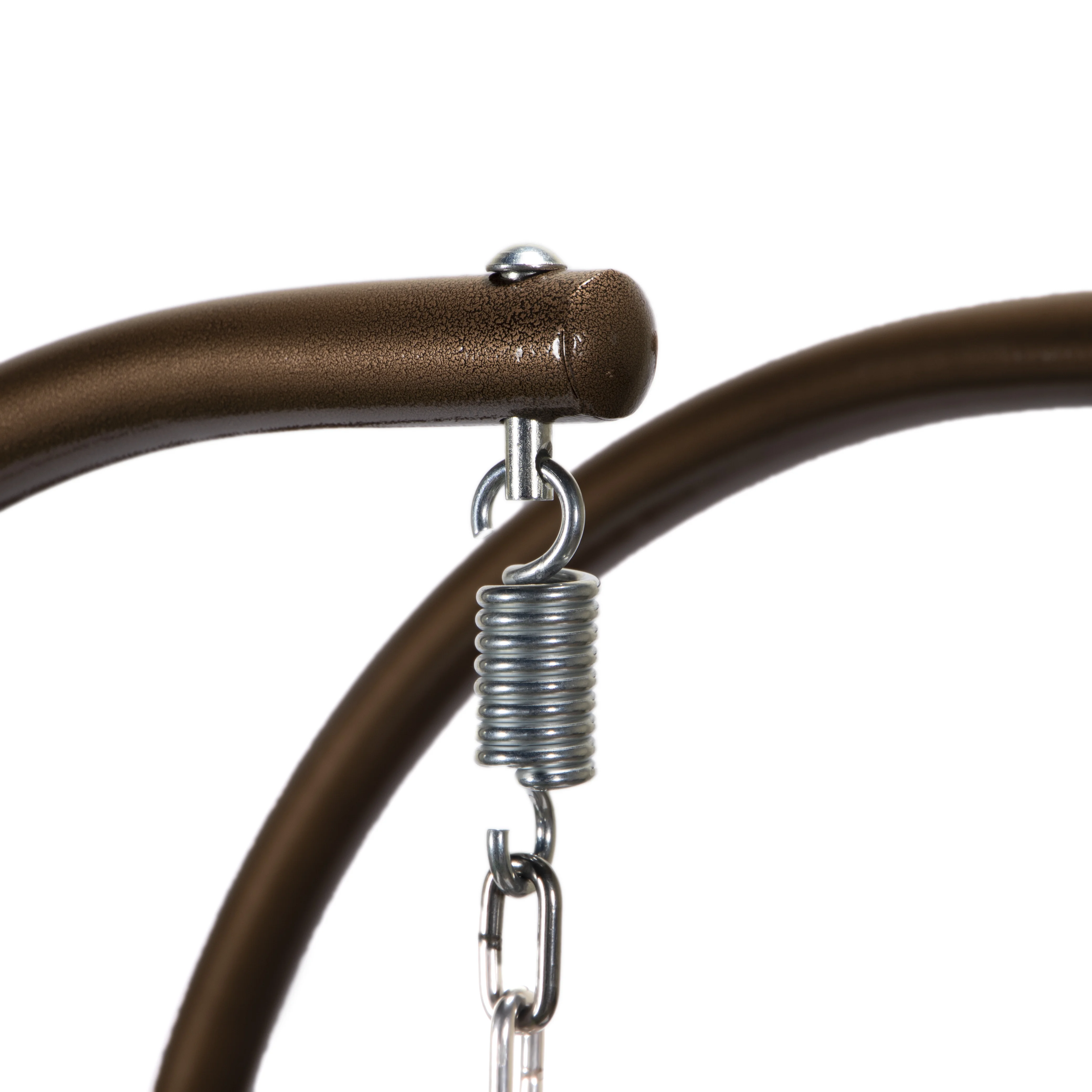 Mendoza Dark Brown Wicker Hanging 2 person Egg Swing Chair