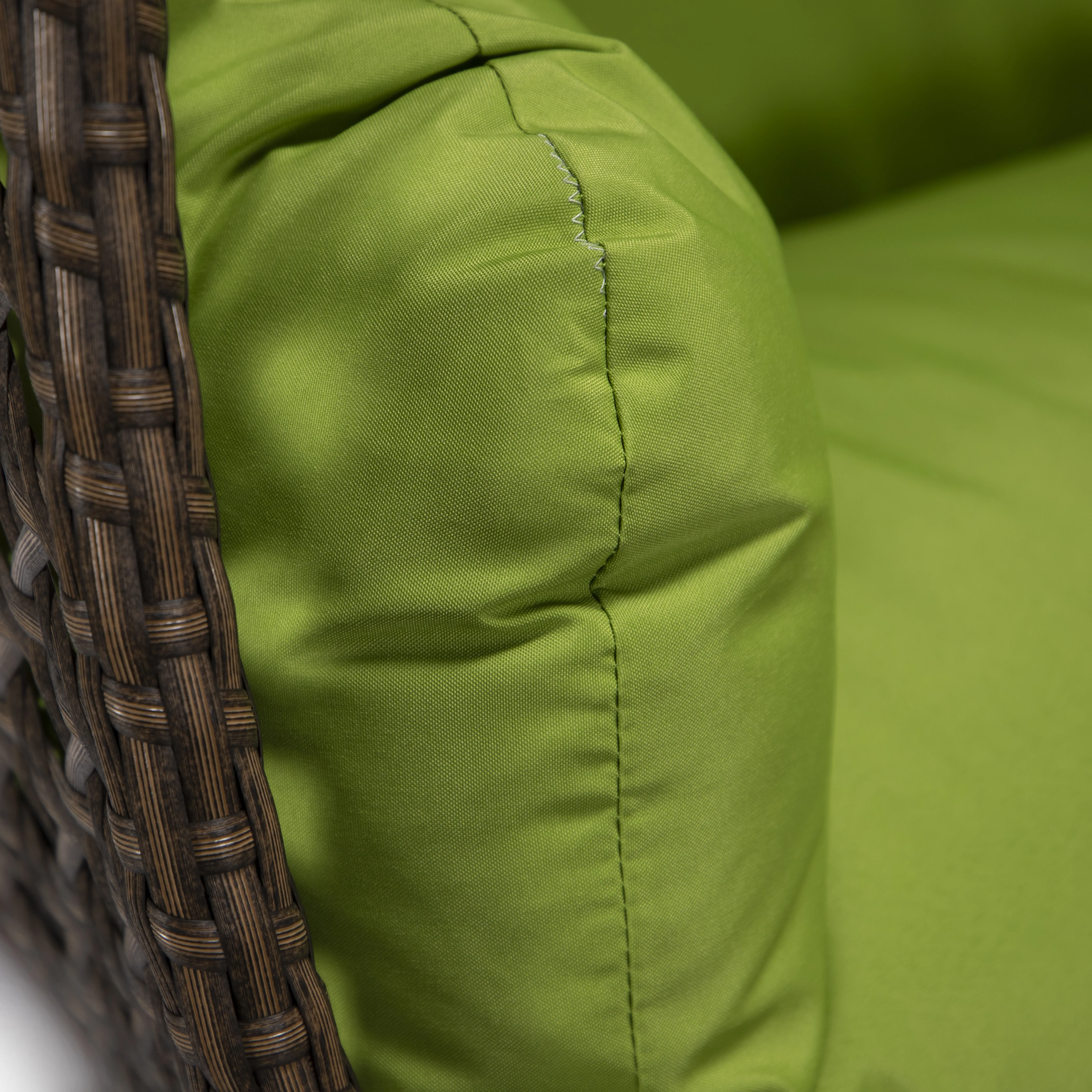 Mendoza Dark Brown Wicker Hanging 2 person Egg Swing Chair