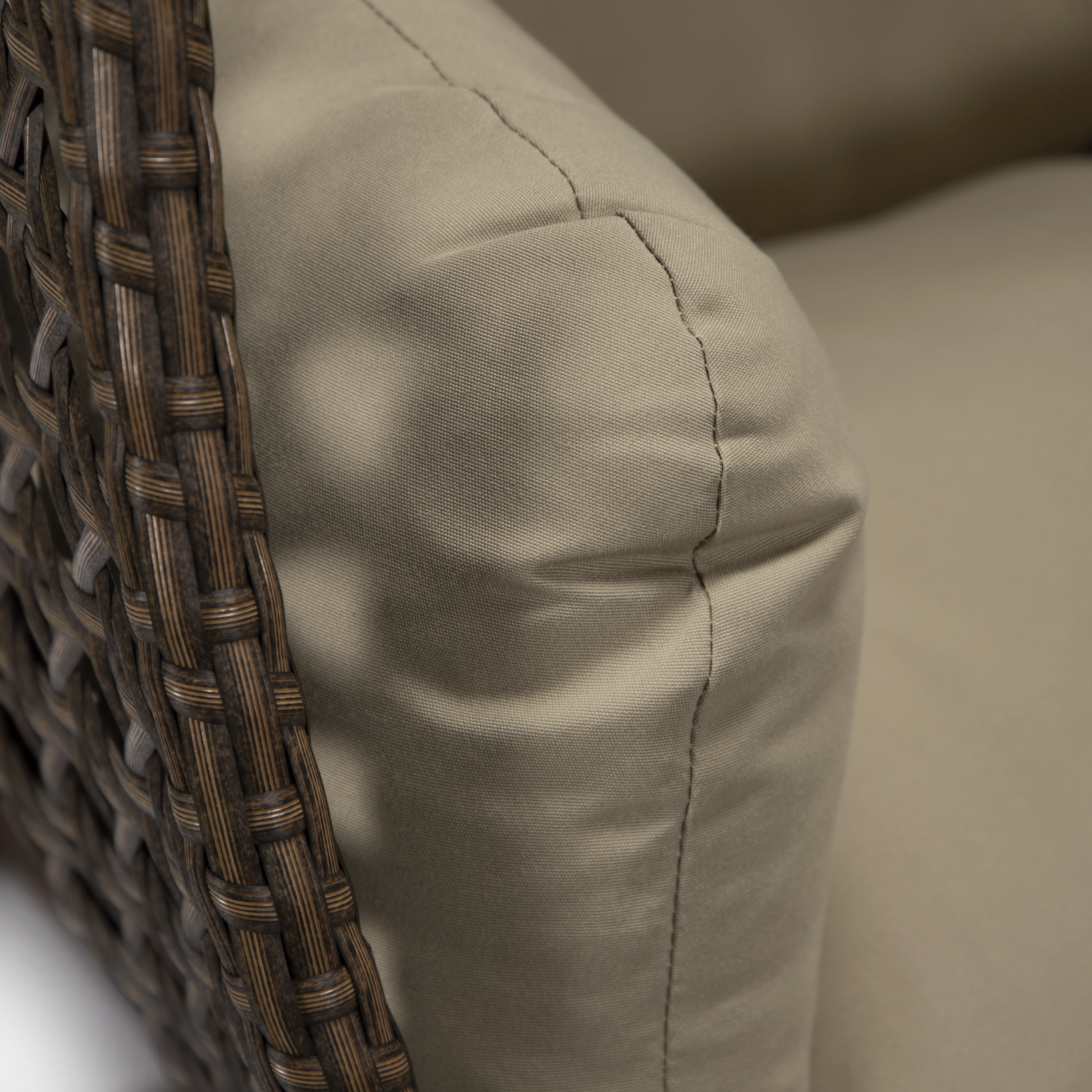 Mendoza Dark Brown Wicker Hanging 2 person Egg Swing Chair