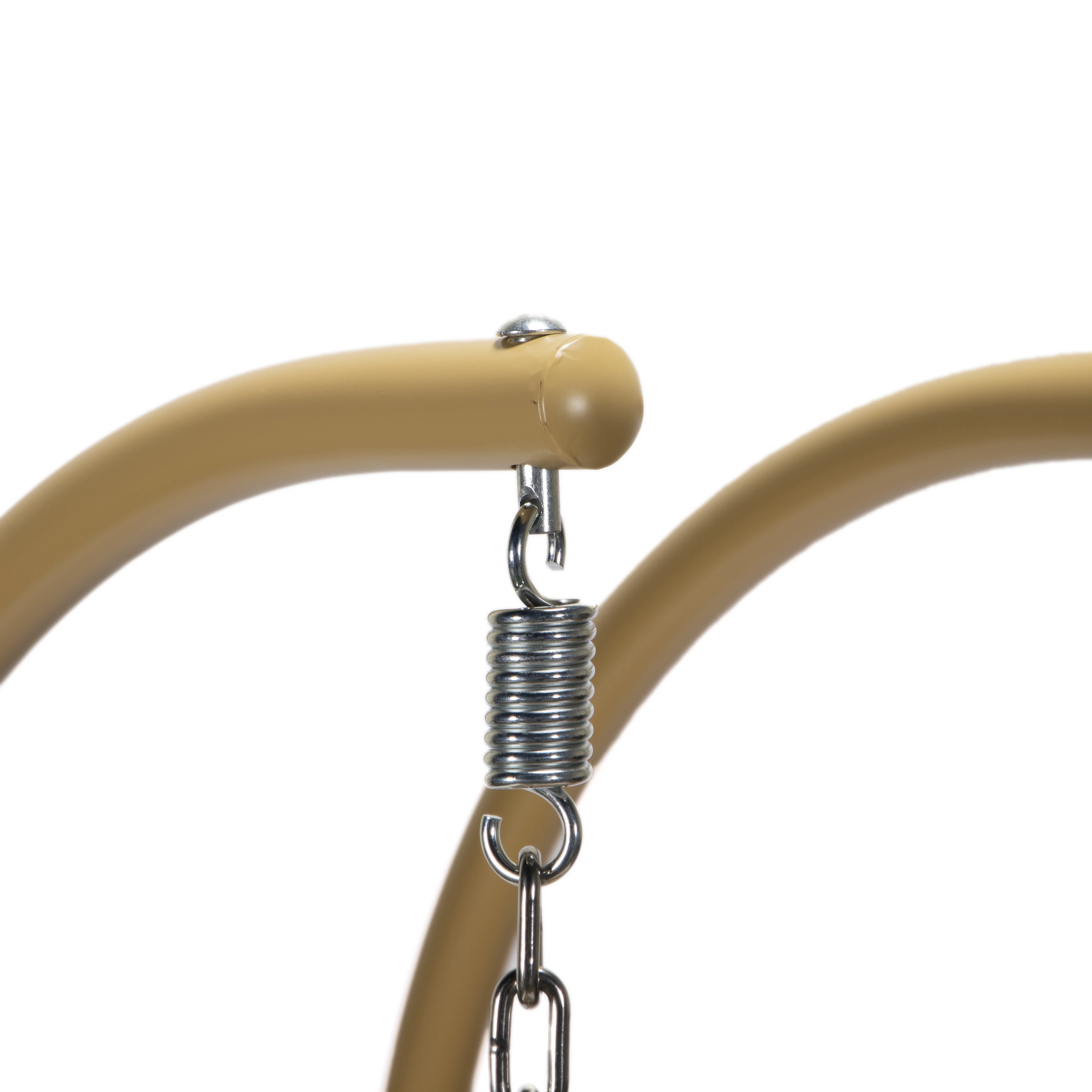 Mendoza Light Brown Wicker Hanging 2 person Egg Swing Chair