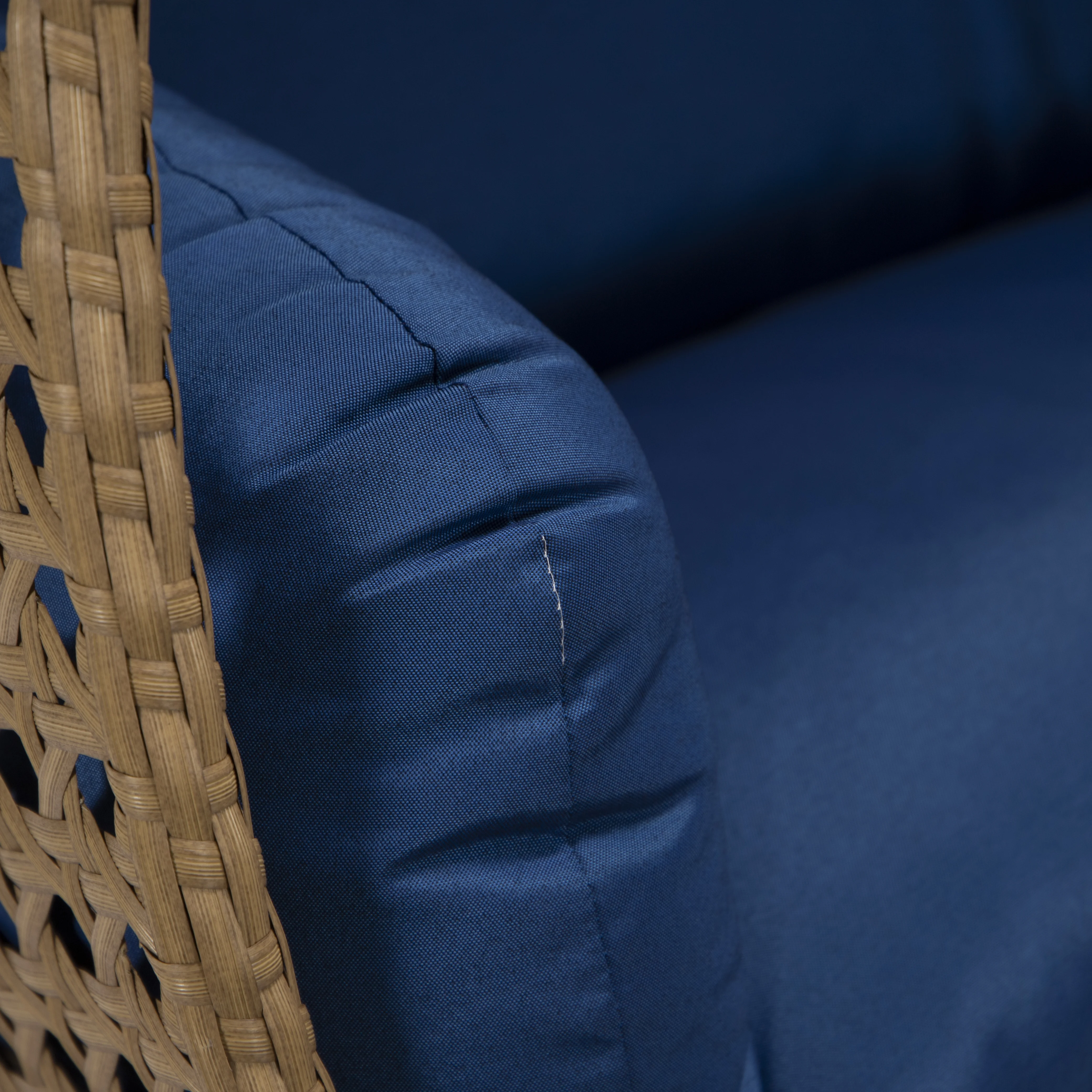 Mendoza Light Brown Wicker Hanging 2 person Egg Swing Chair