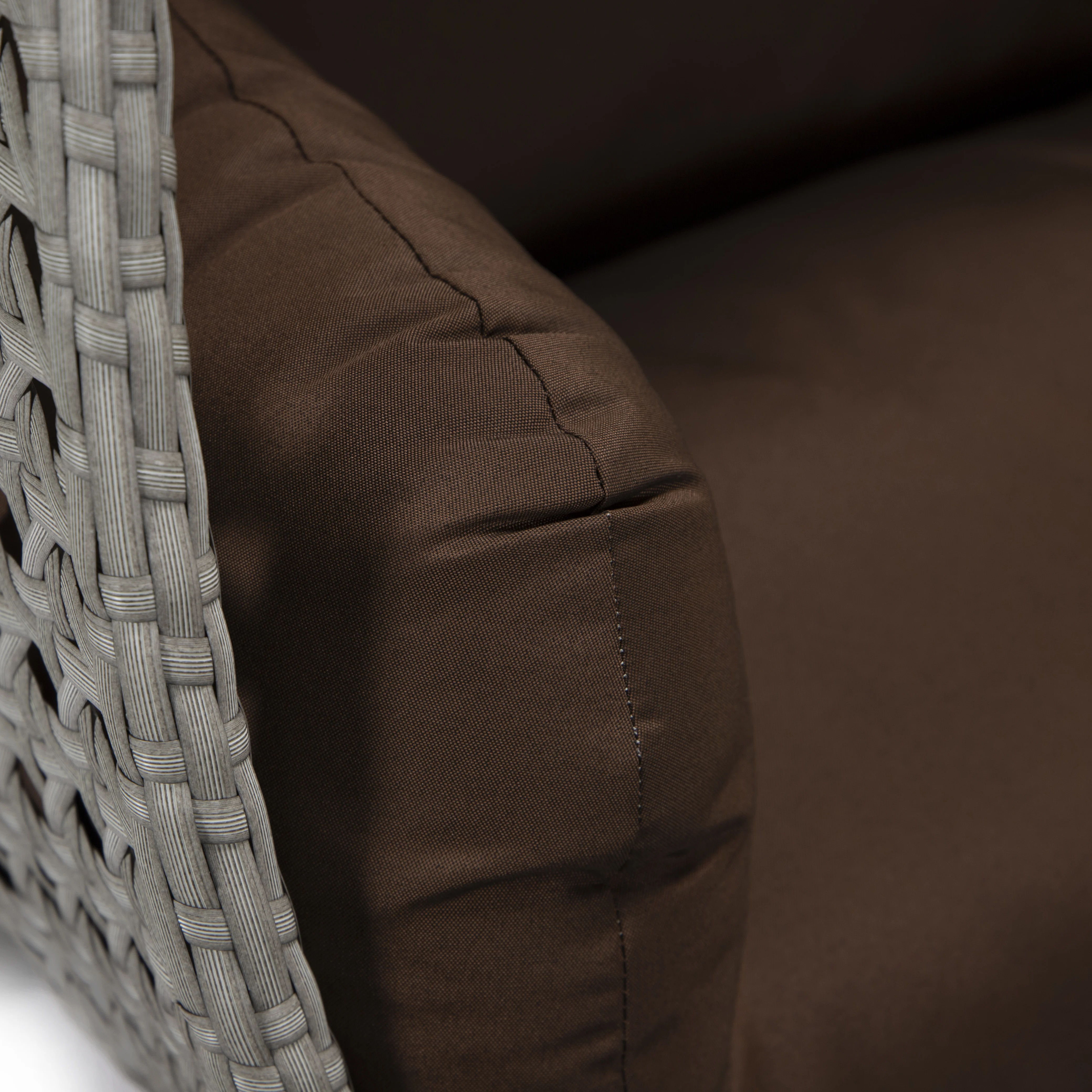 Mendoza Light Grey Wicker Hanging 2 person Egg Swing Chair