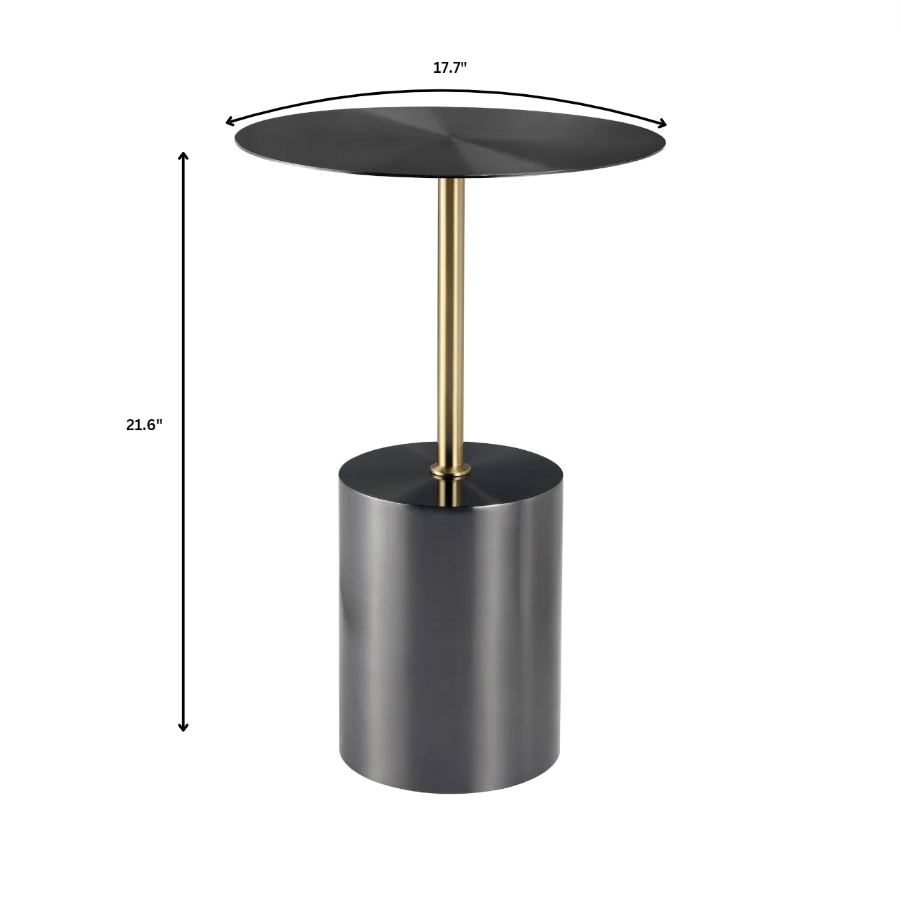 Malta Collection Modern End Table In Black