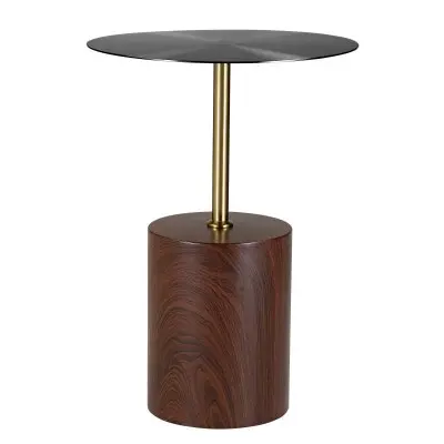 Malta Collection Modern End Table In Brown