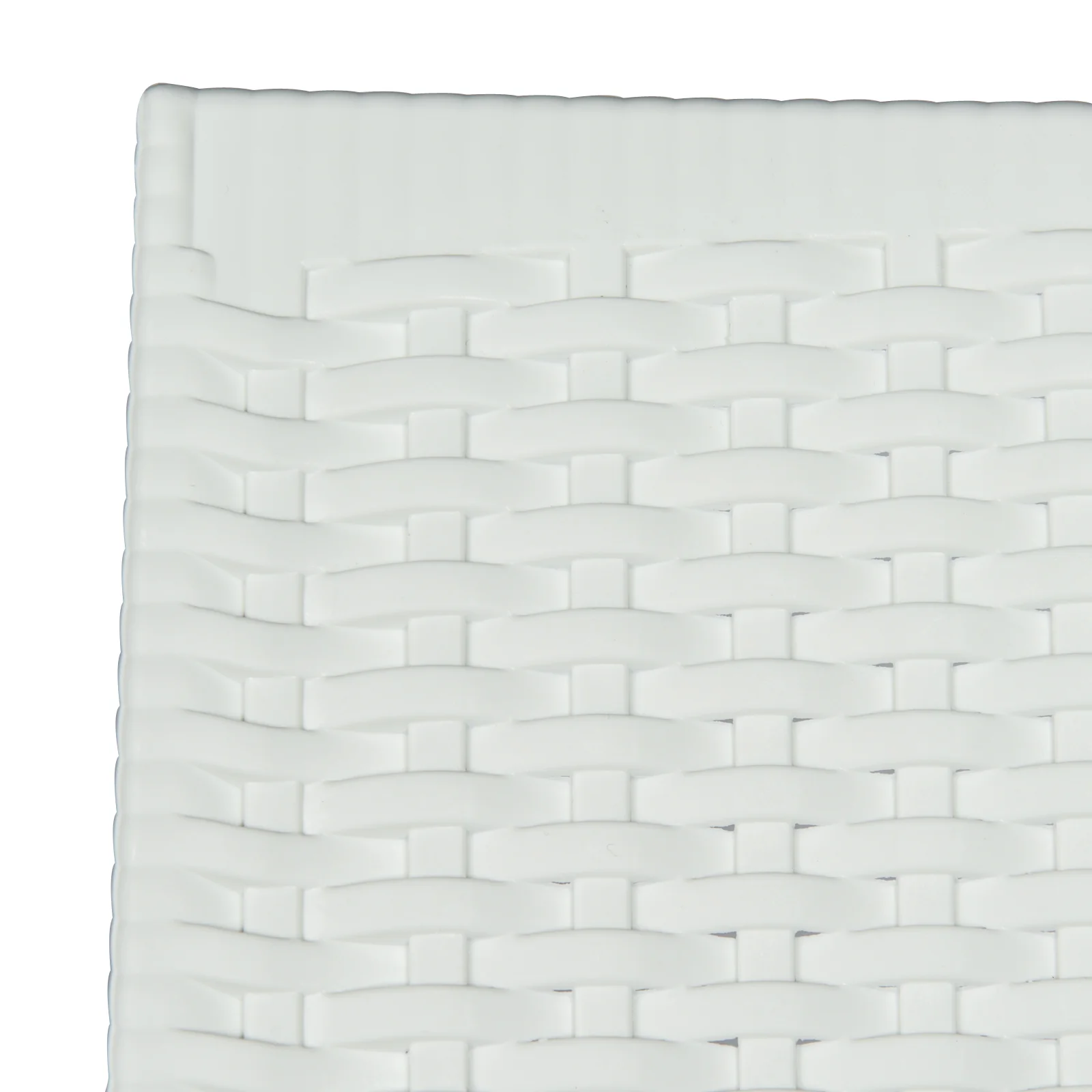 Mace 3-Piece Outdoor Dining Set with Plastic Square Table and 2 Stackable Chairs with Weave Design