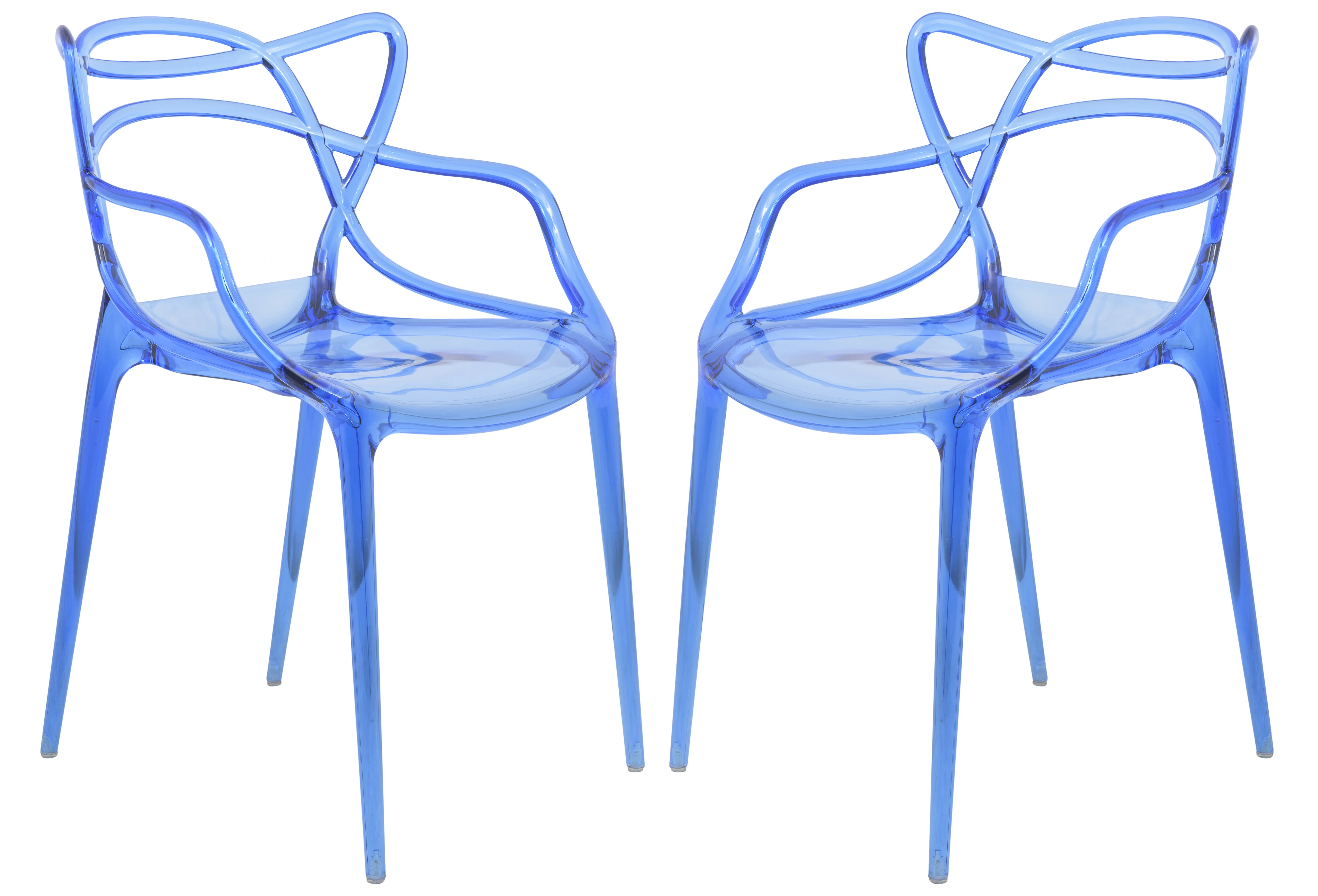Milan Modern Wire Design Chair, Set of 2