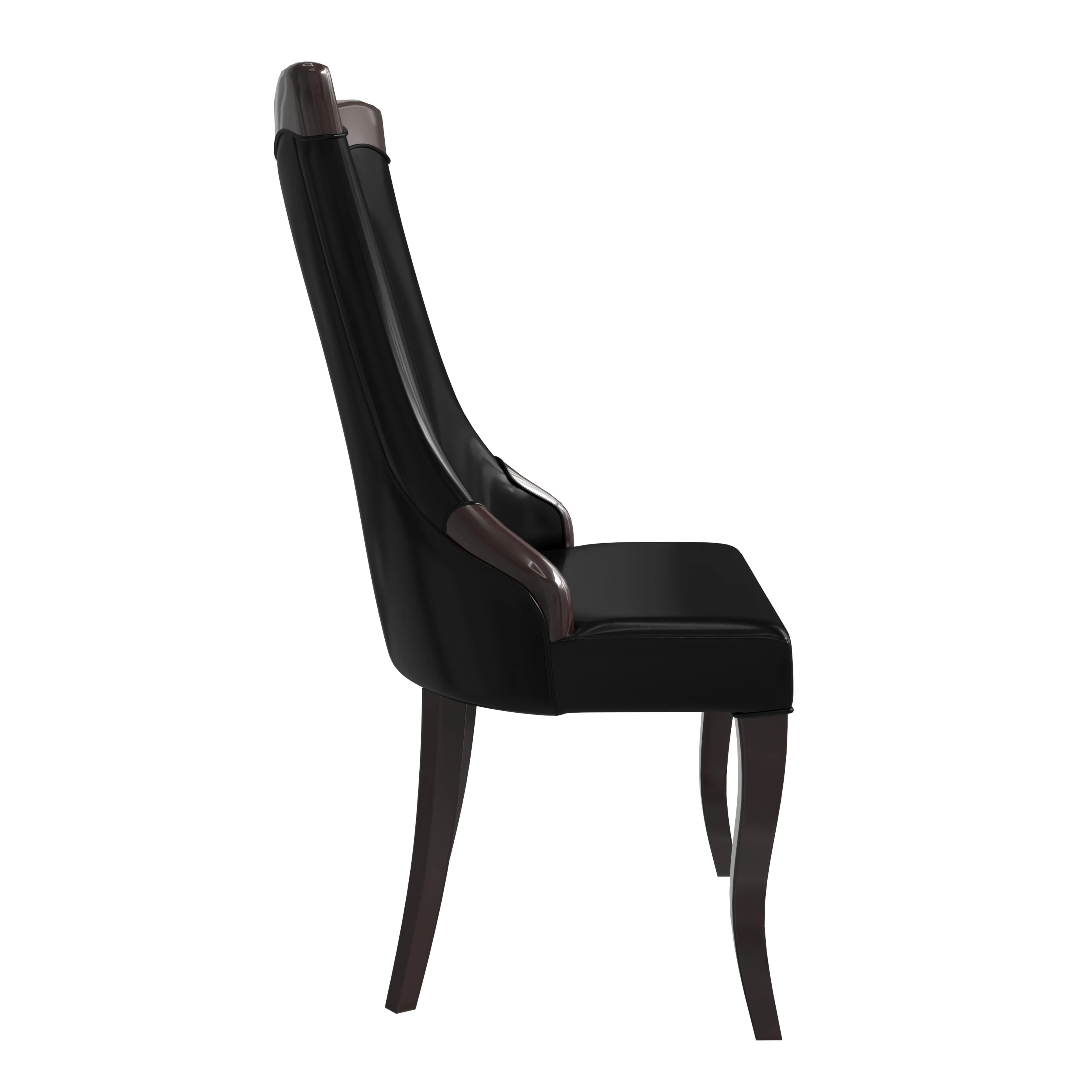 Novara Collection Modern Wooden Dining Chair in Black