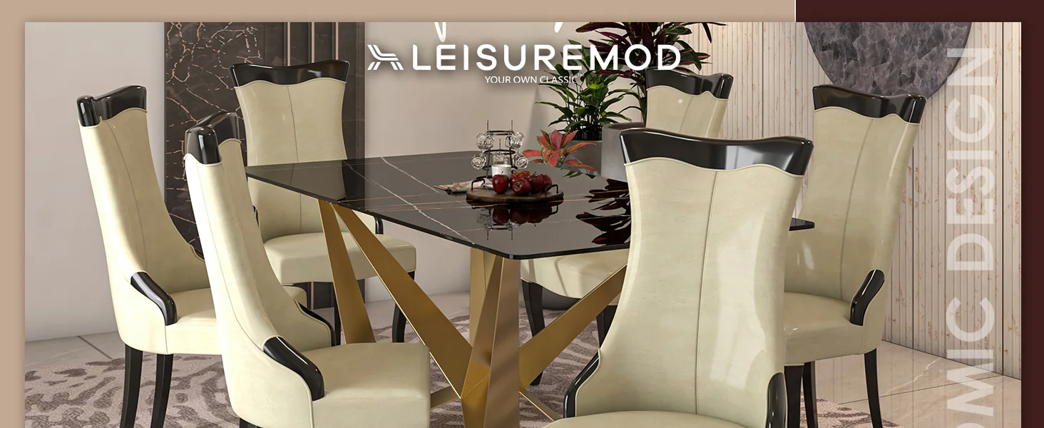 Novara Collection Modern Wooden Dining Chair in Light Cream