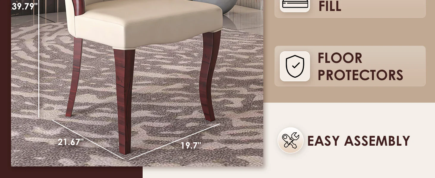 Novara Collection Modern Wooden Dining Chair in Light Toupe