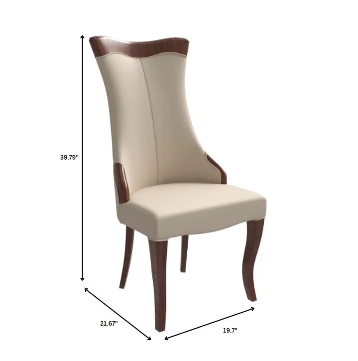 Novara Collection Modern Wooden Dining Chair in Light Toupe