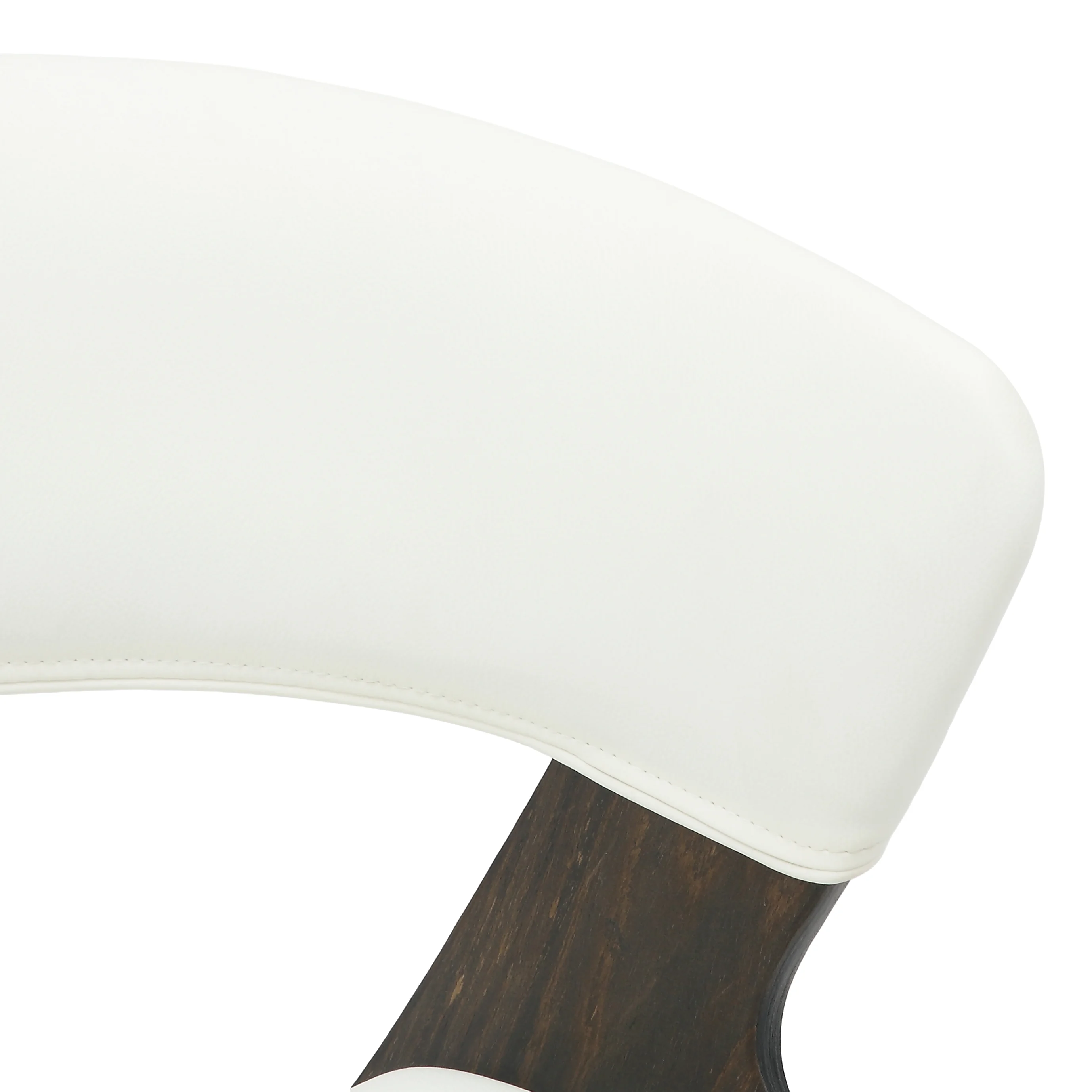 Wooden Dining Chair Modern style Nymia Collection Walnut Glazed Color in White