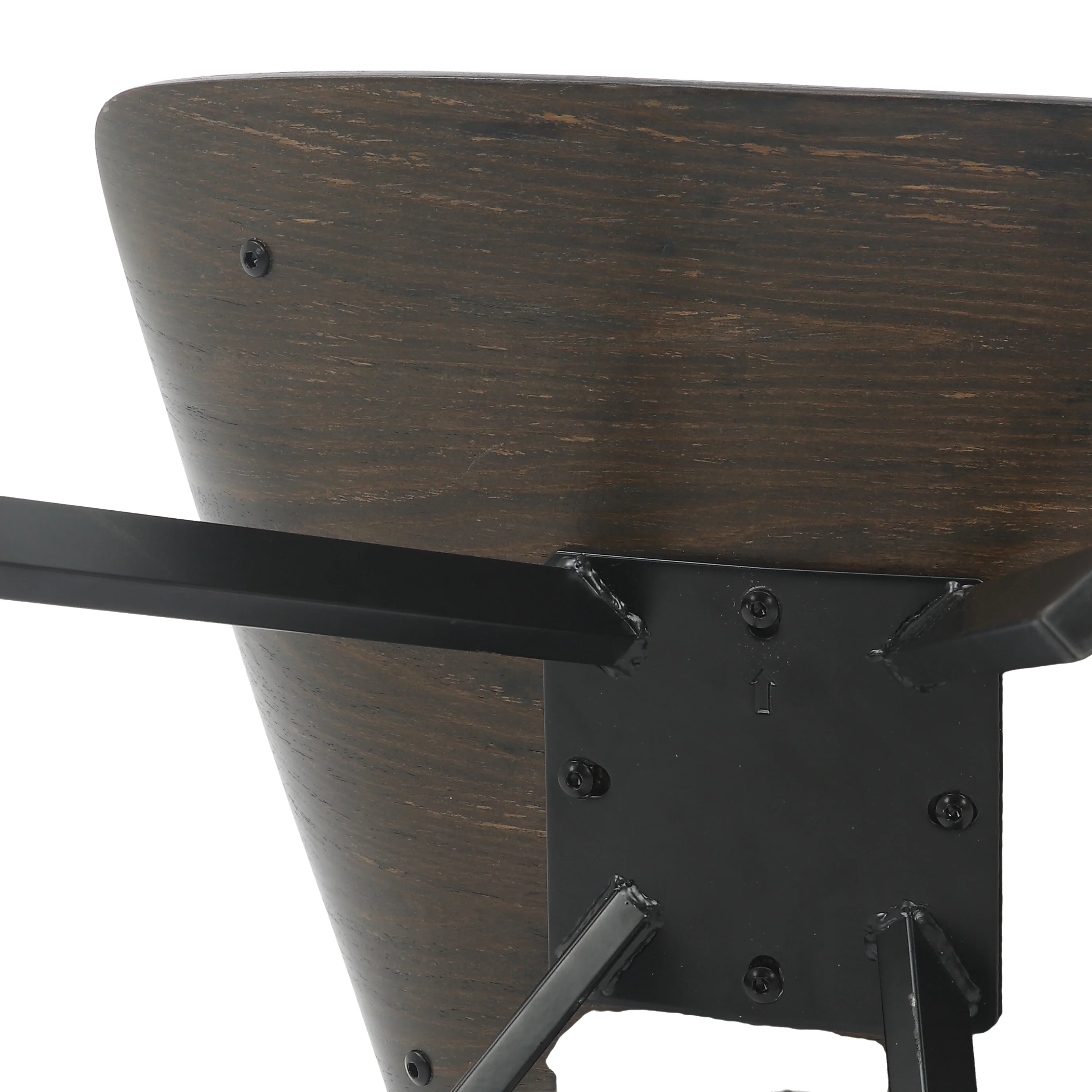 Wooden Dining Chair Modern style Nymia Collection Walnut Glazed Color in White