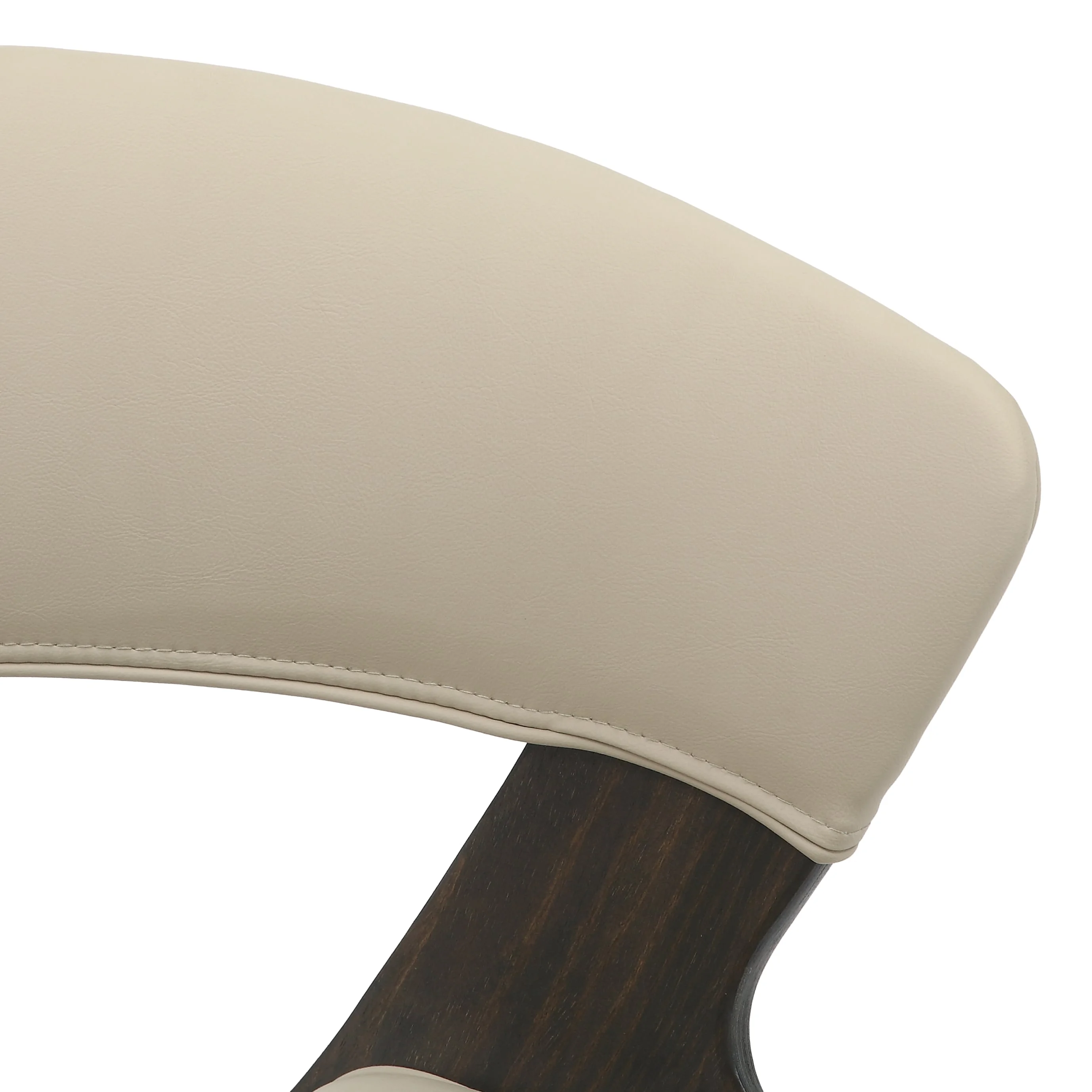 5-Piece Dining Set with Square Dining Table White Sintered Stone Top and 4 Leather Dining Chairs in Dark Walnut/Light Taupe