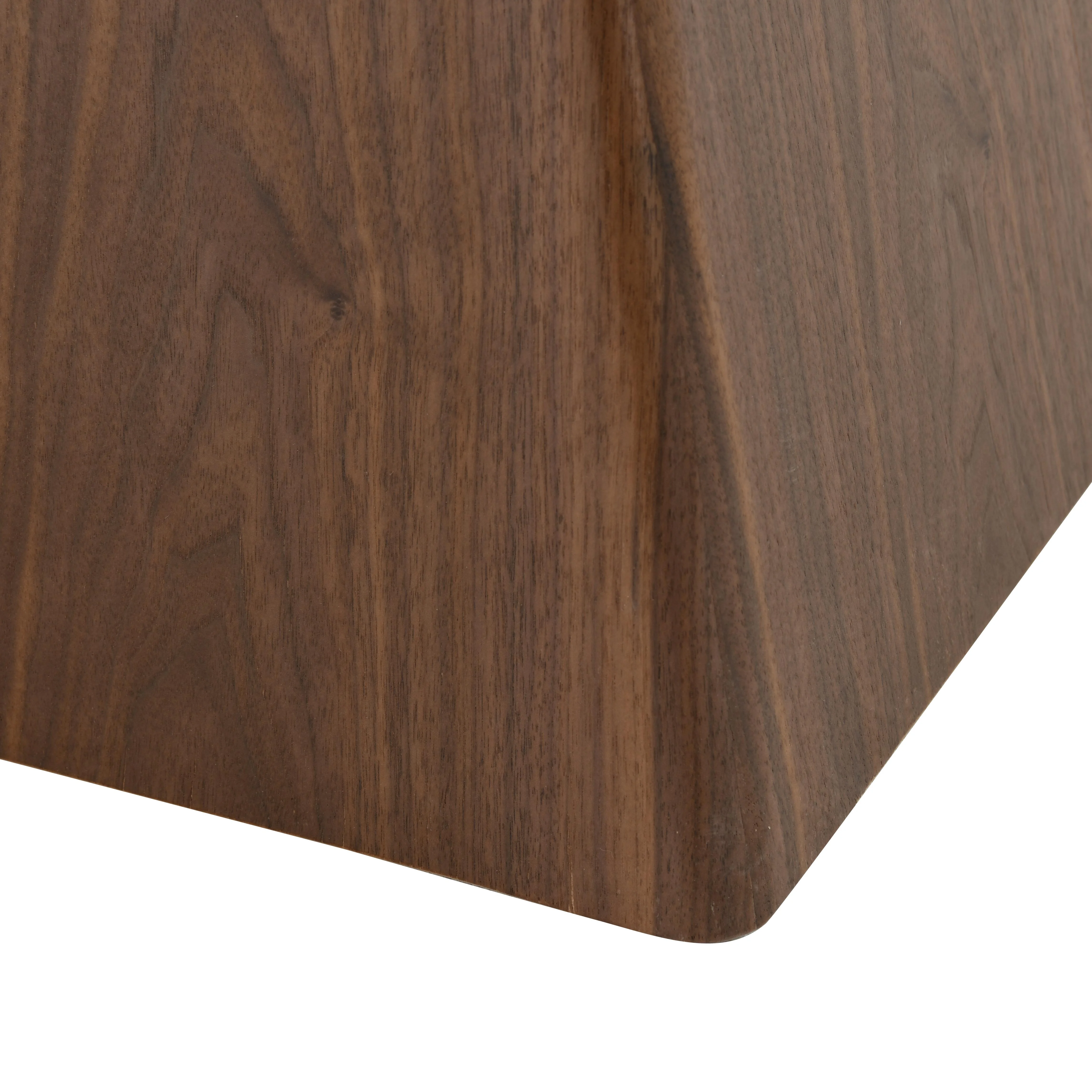 5-Piece Dining Set with Square Dining Table White Sintered Stone Top and 4 Leather Dining Chairs in Dark Walnut/White